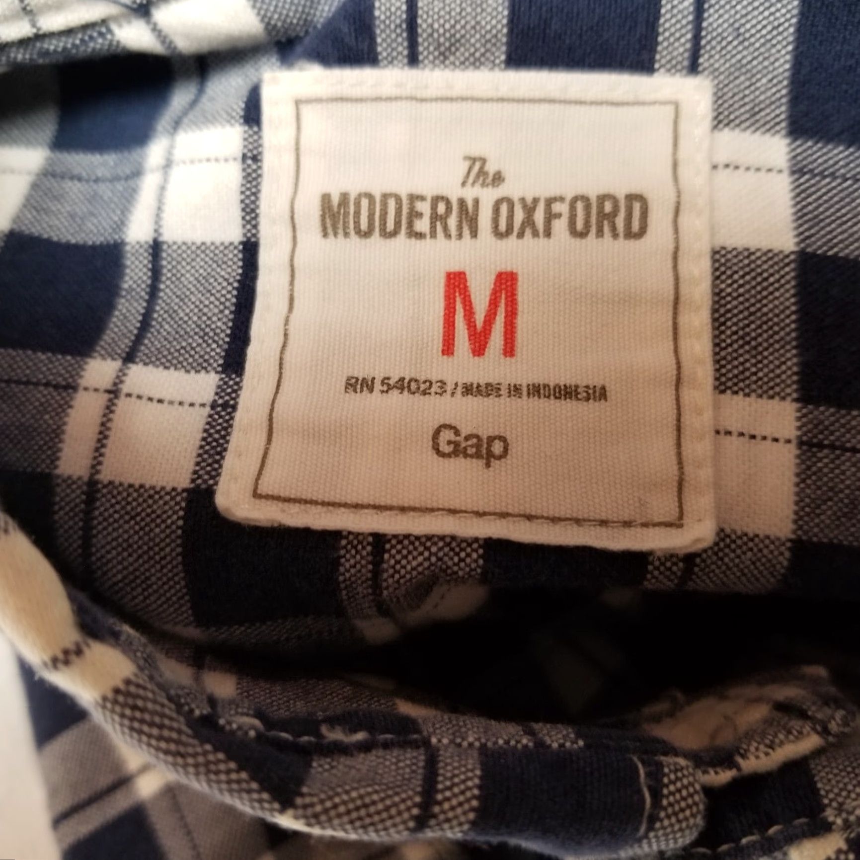 Gap Gap Shirt Mens M Blue Plaid The Modern Oxford Cotton Button Up Casual Size US M / EU 48-50 / 2 - 5 Thumbnail