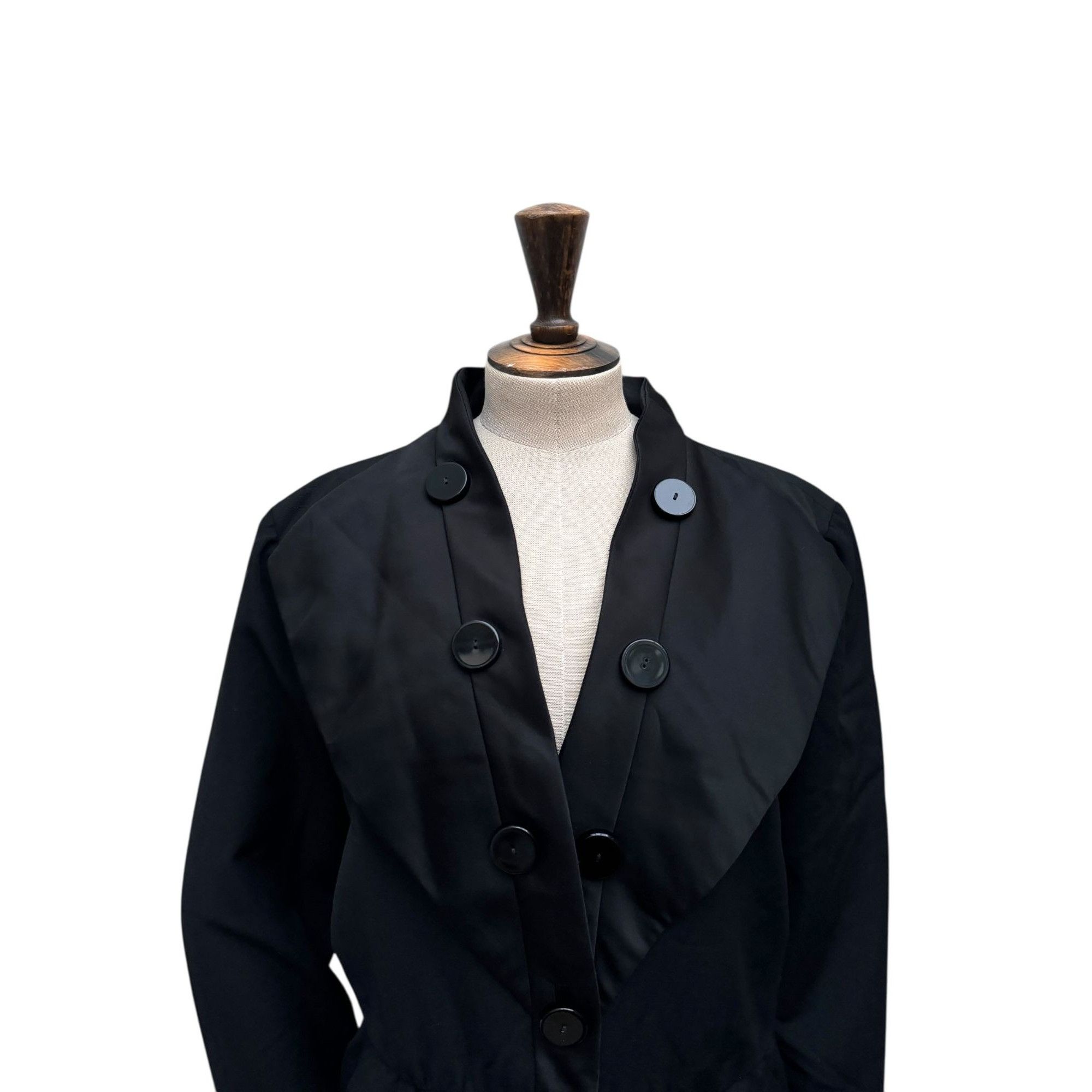 Yves Saint Laurent 1970s Vintage Black Wool Dress Size M / US 6-8 / IT 42-44 - 3 Thumbnail