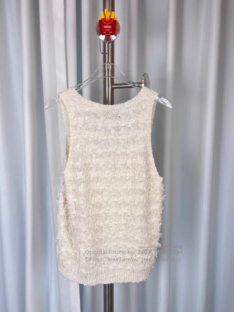 Dior Dior 24 white sleeveless knitted vests Size M / US 6-8 / IT 42-44 - 2 Thumbnail