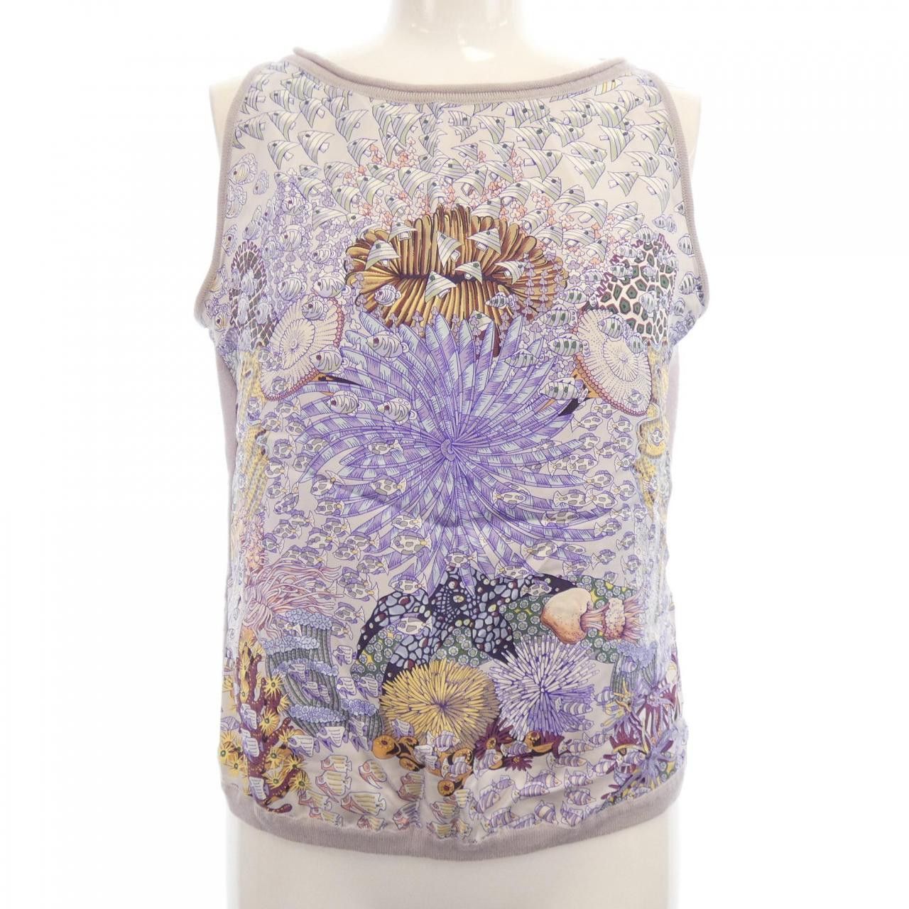 Hermes Hermes Hermes Twill Laine Silk Cashmere Vest Textile Tops DUTY FREE for USA Size ONE SIZE - 1 Thumbnail