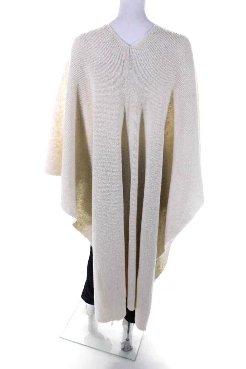 Helmut Lang Helmut Lang size 0SIvory pure cashmere V-neck pullover swea Size ONE SIZE - 3 Thumbnail