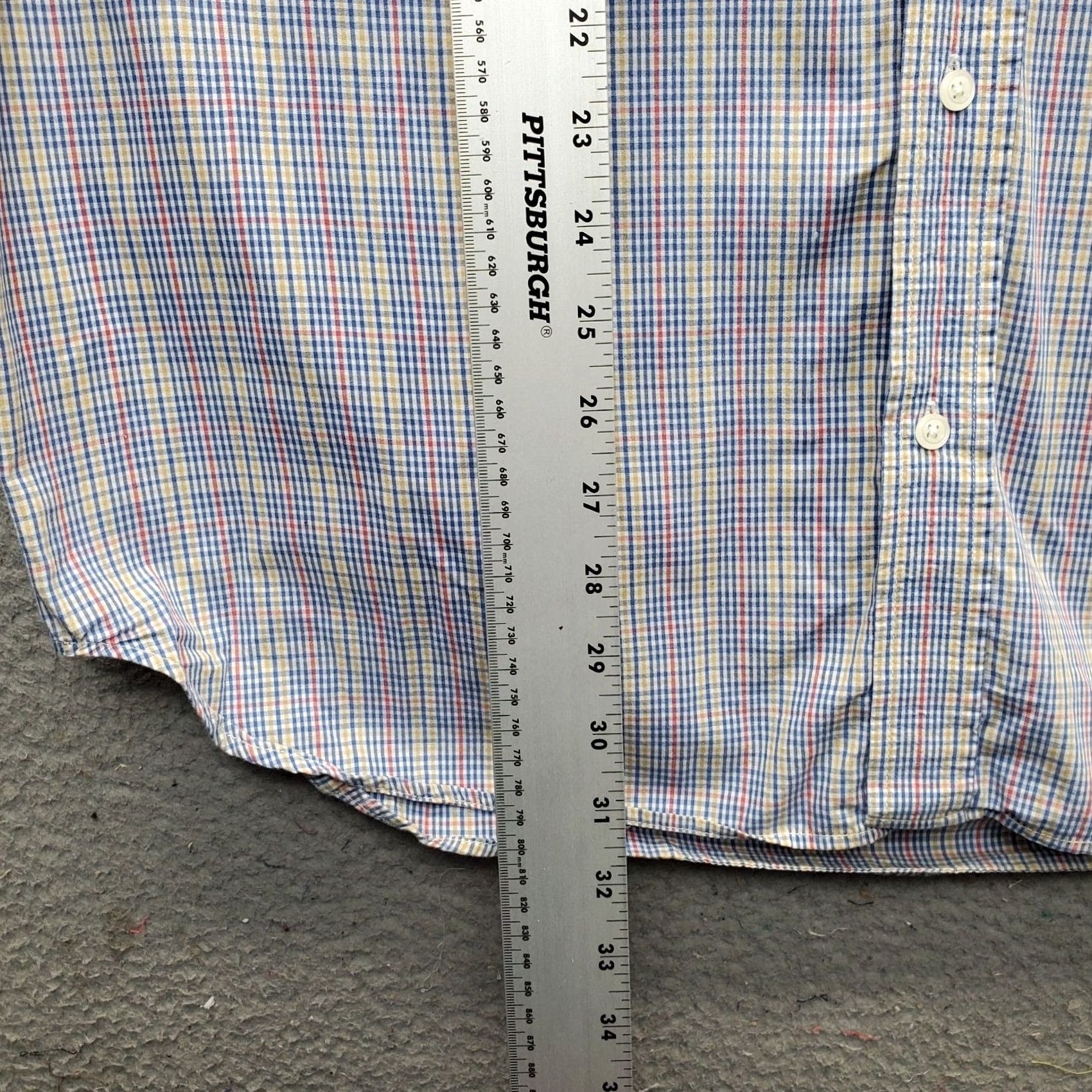 Vintage Steve & Barry's Dress Shirt Mens XL Multi Plaid Long Sleeve Collar Button Down Size 46R - 3 Thumbnail