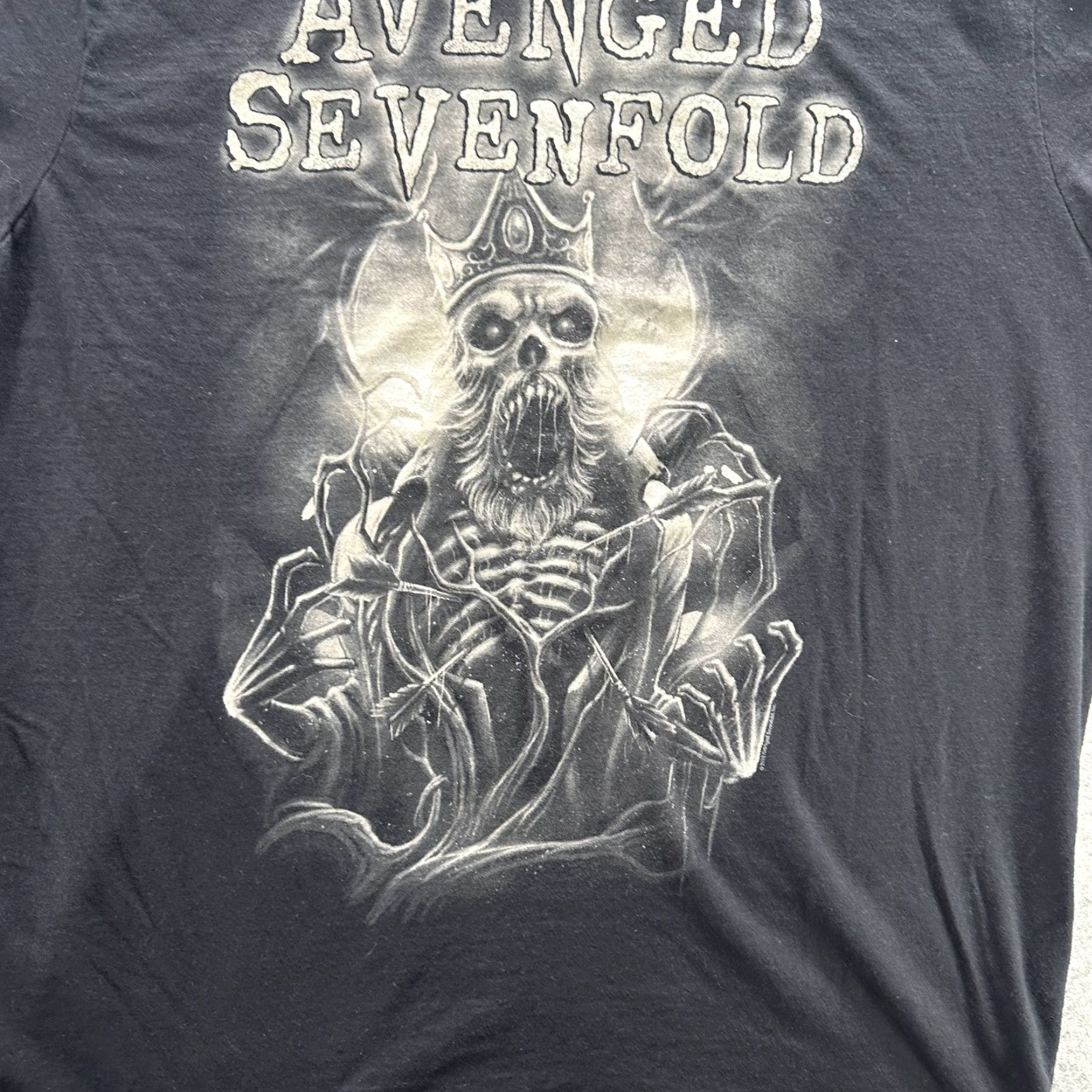 Vintage Avenged Sevenfold Shirt Mens 2XL Black Graphic Skeleton King Band Rock Metal Size US XXL / EU 58 / 5 - 3 Thumbnail