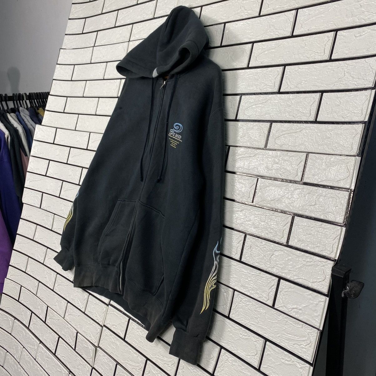 Japanese Brand 📌Vintage Bomber Jacket Zipper Hoodie Piko Hawaii Big Logo Size US XL / EU 56 / 4 - 3 Thumbnail