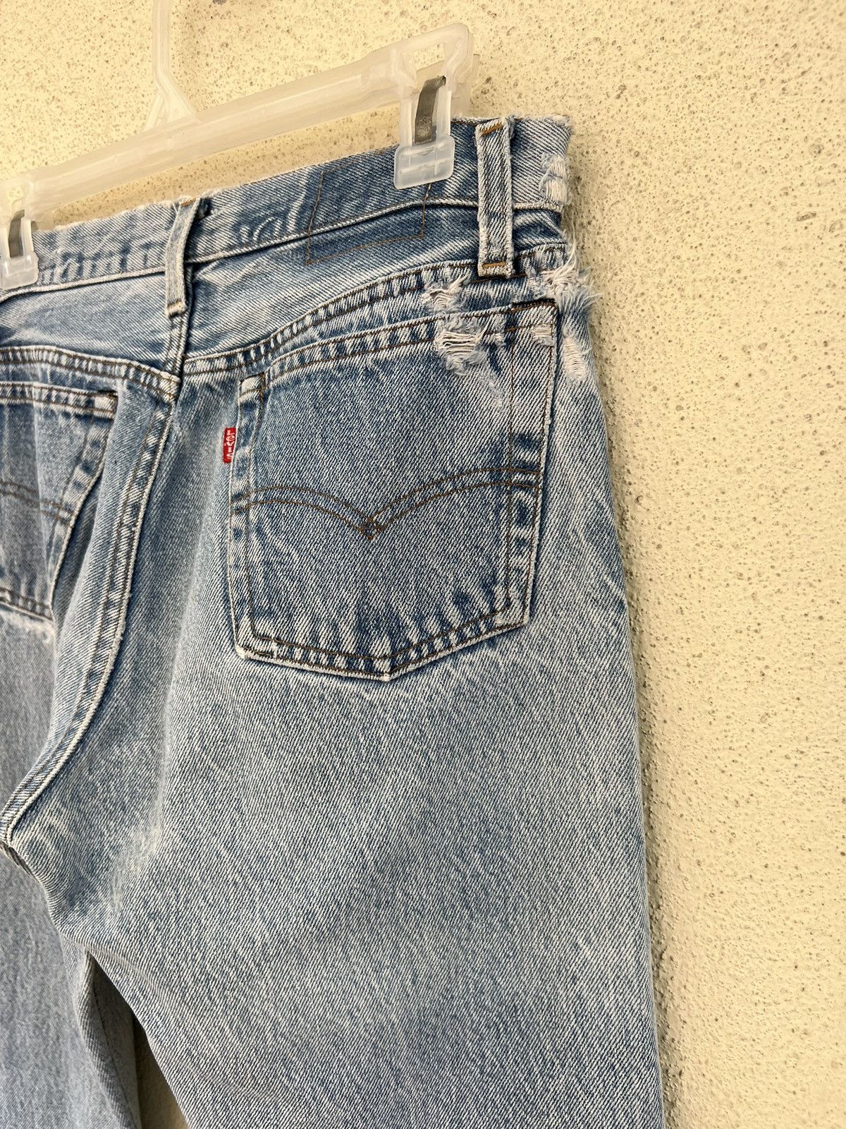 Levi's Vintage 80s Levi’s 701 Distressed Fade Denim Buttonfly Jeans Size US 29 - 18 Thumbnail