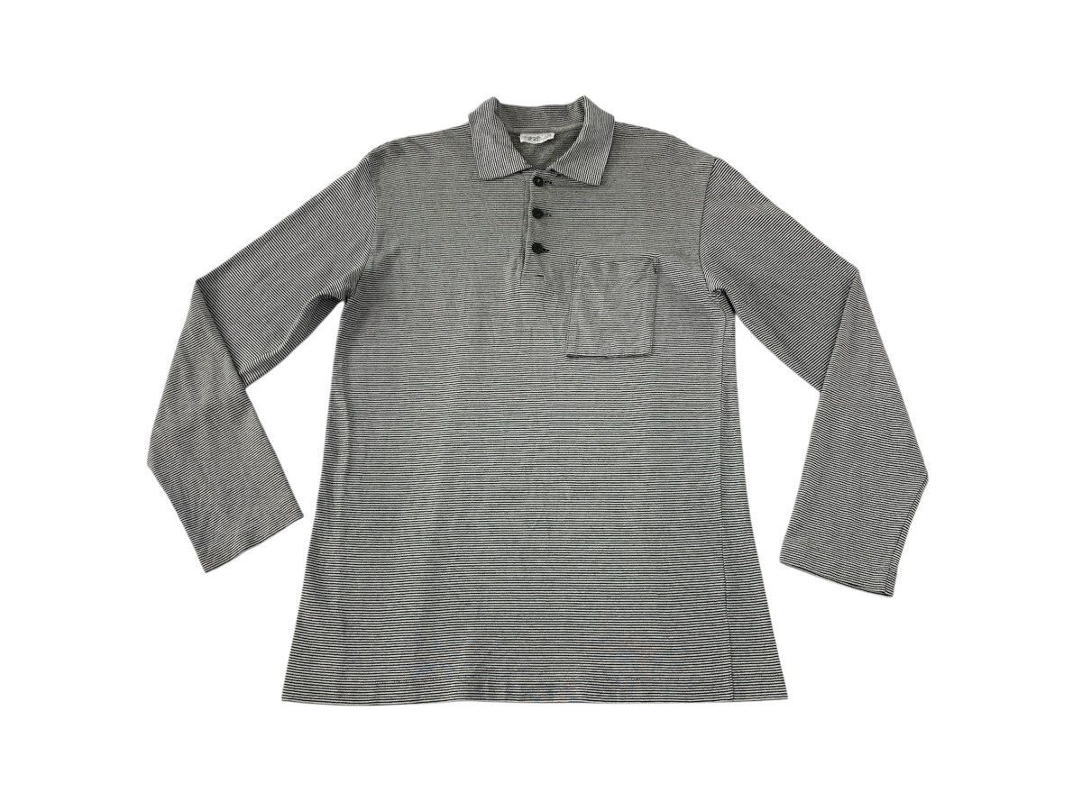agnes b. 90s Agnes B Homme Striped Polo Single Pocket Size US M / EU 48-50 / 2 - 1 Thumbnail