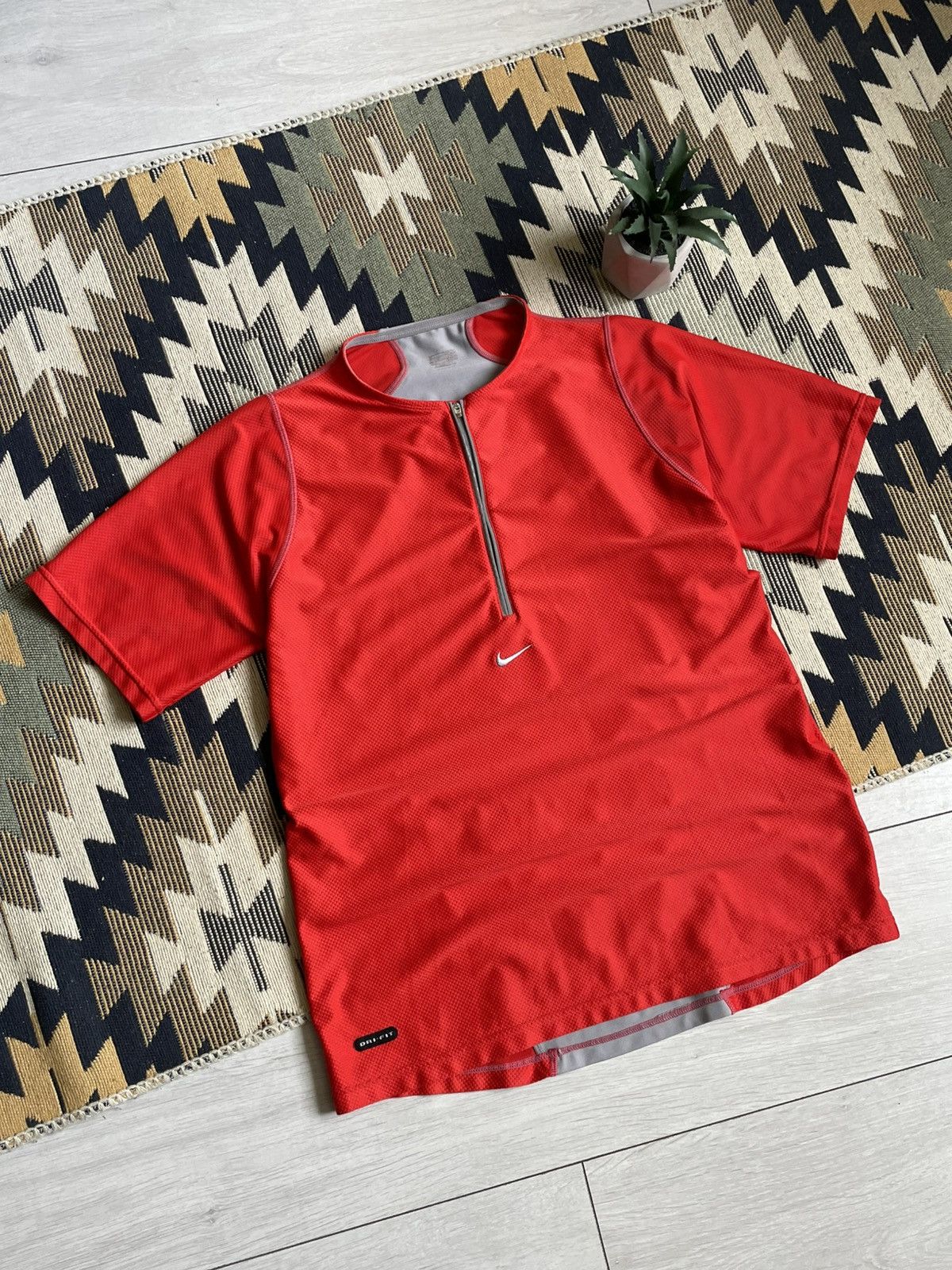 Nike × Vintage Vintage Nike 1/3 Zip Center Logo Dri-Fit T-shirt Size US M / EU 48-50 / 2 - 3 Thumbnail