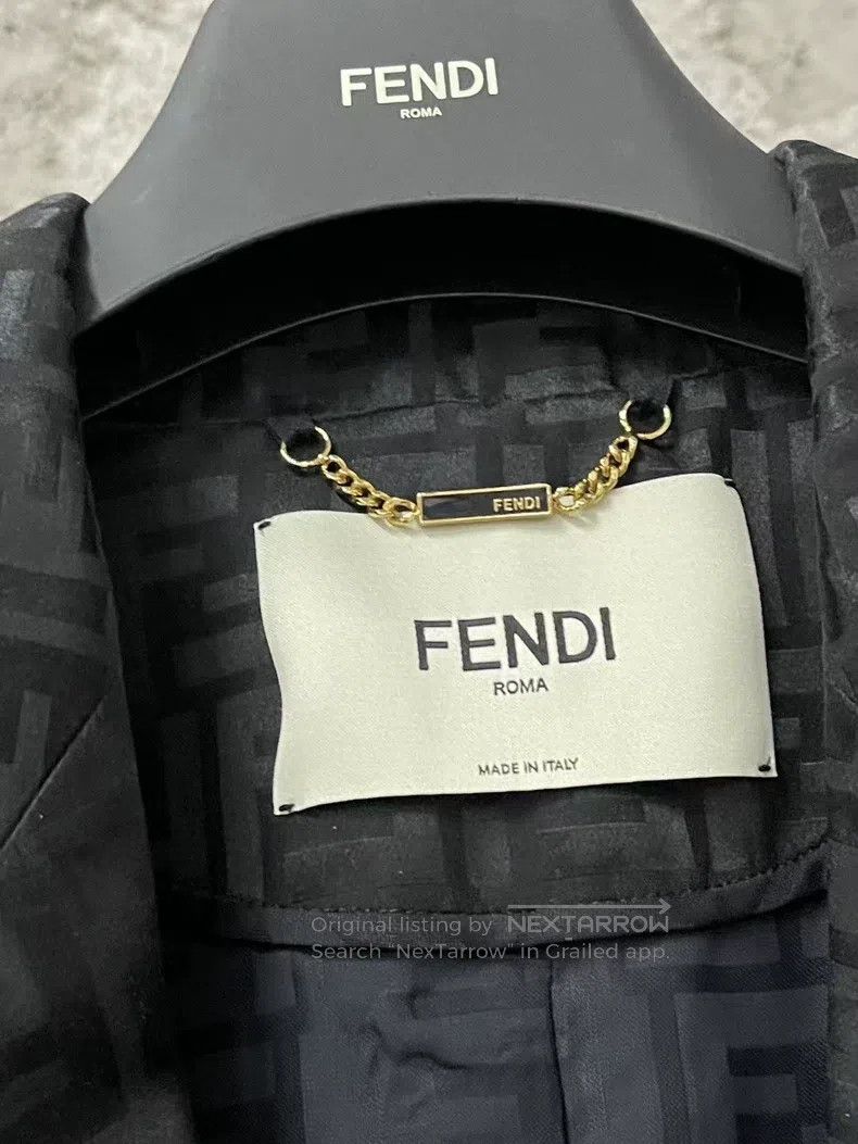 Fendi Fendi All-Over Printed Monogram Blazer Size XXS / US 00 / IT 34 - 6 Thumbnail