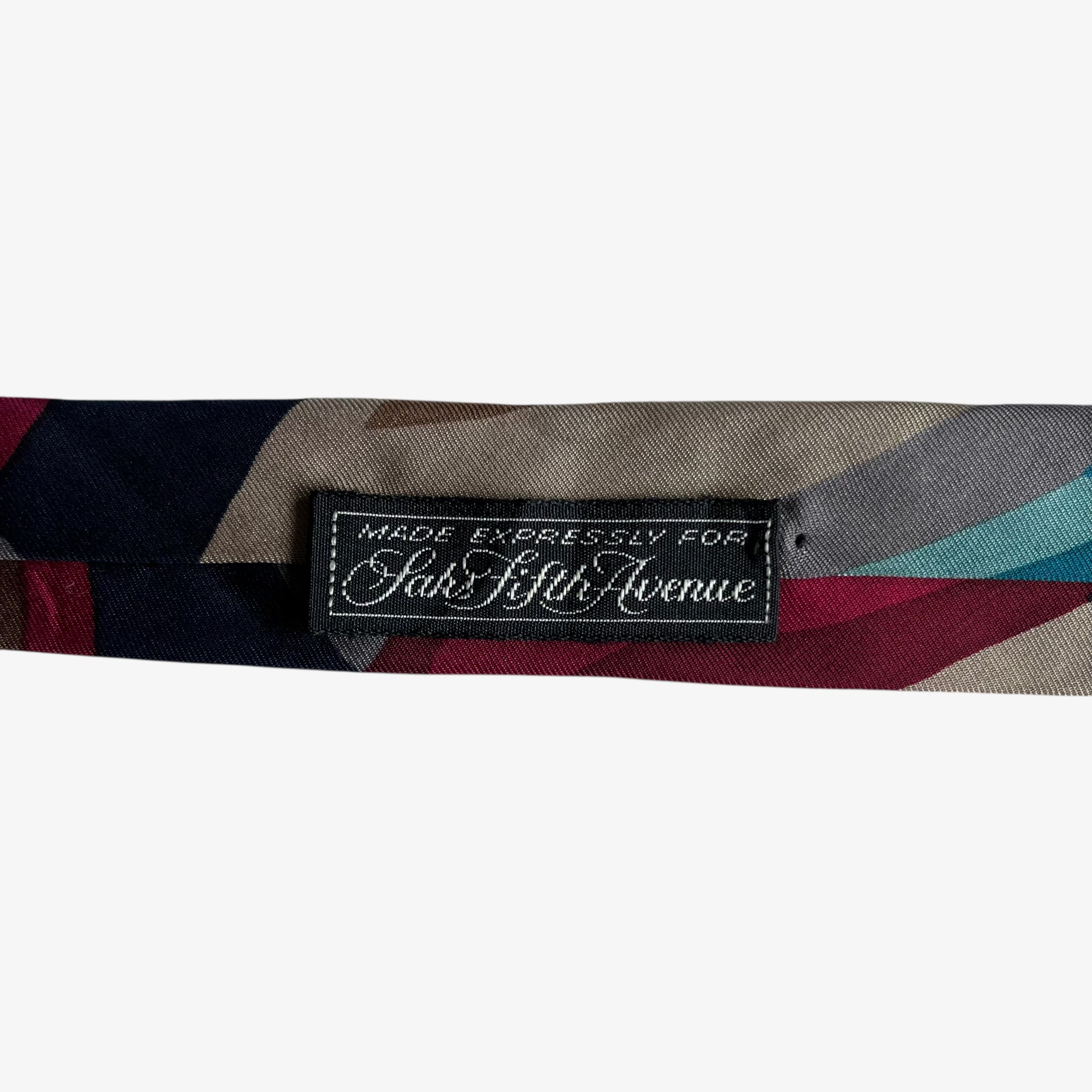 Perry Ellis Vintage 90s Perry Ellis Abstract Floral Print Red Silk Tie Size ONE SIZE - 3 Thumbnail