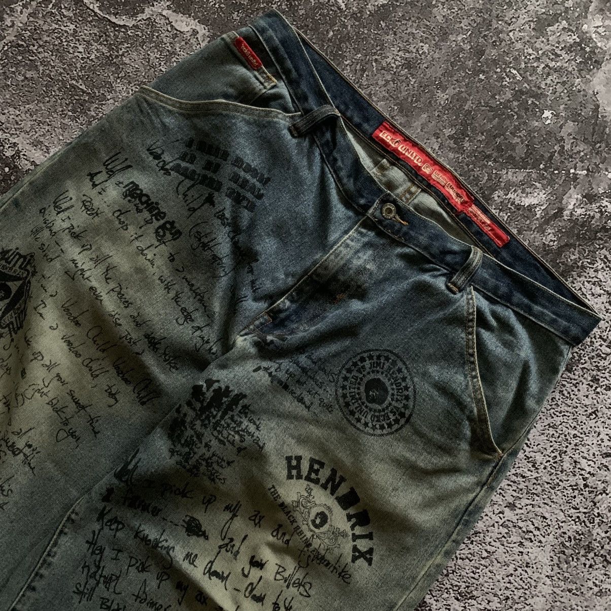 Ecko Unltd. Ecko Unltd. x Jimi Hendrix Carpenter Denim Baggy Jeans Size US 38 / EU 54 - 3 Thumbnail