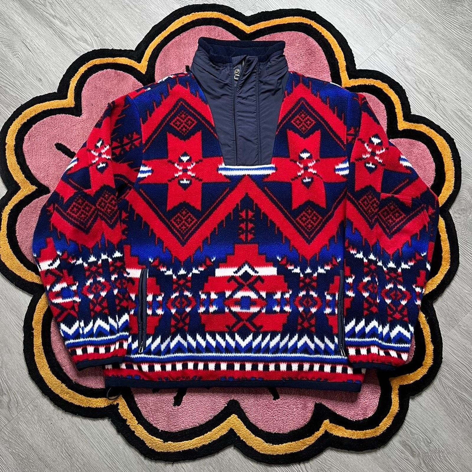 Ralph Lauren Polo Southwestern Aztec Print store Fleece Jacket