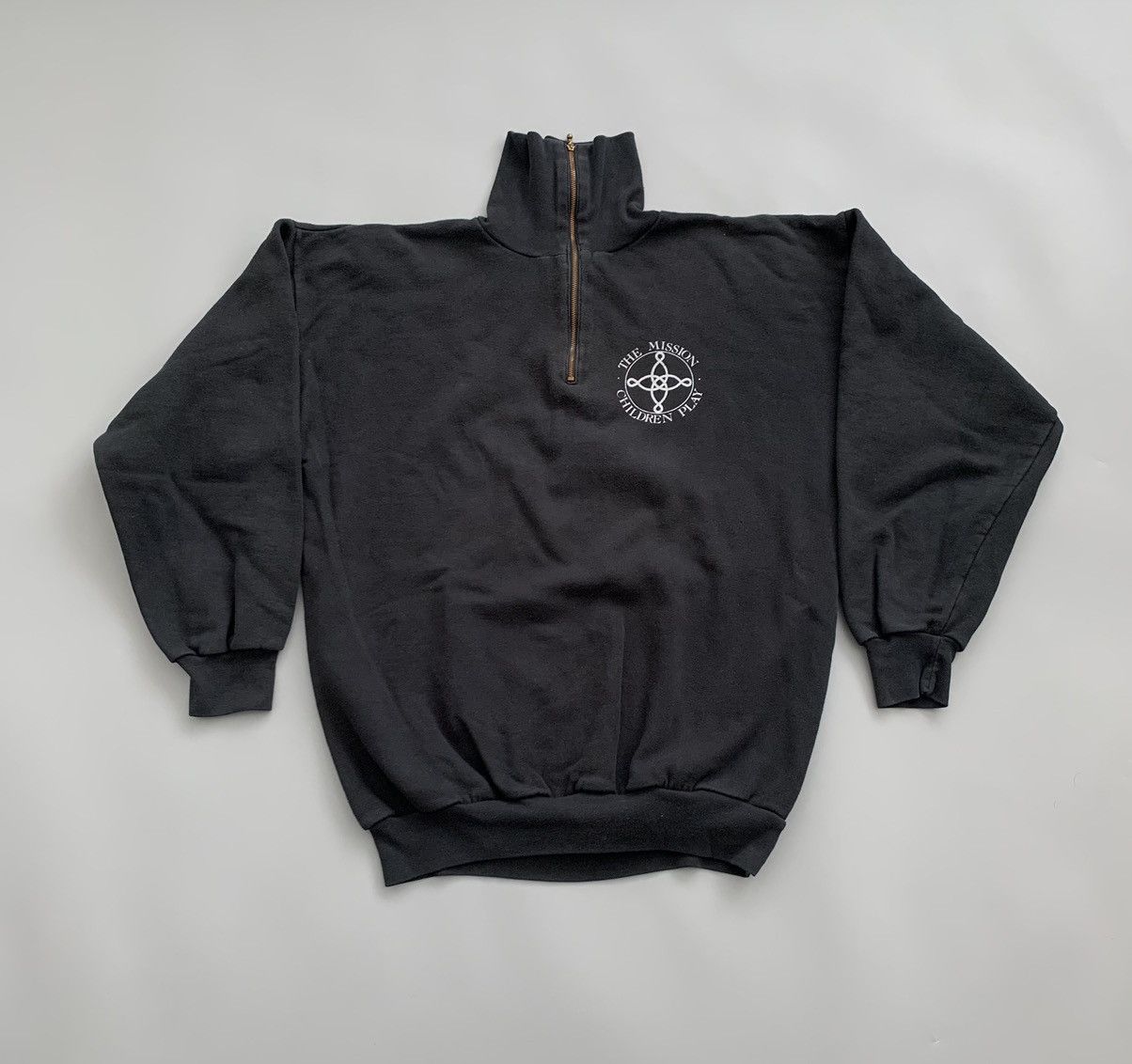 Vintage 80s The Mission Child’s Play 1/4 Zip Sweater Y2K