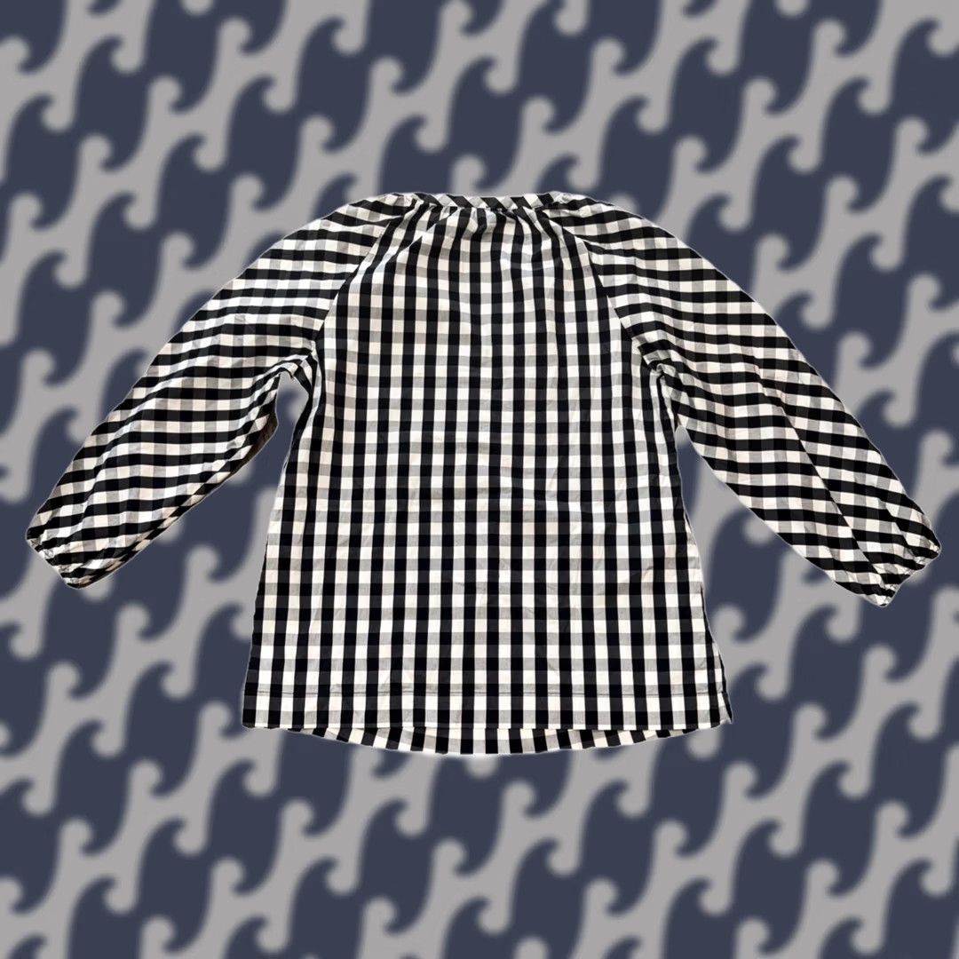 Vintage Chico's Black White Gingham Check Blouse 3/4 Sleeve Balloon Size 8/10 Womens Shirt Casual Workwear Lightweight Stretch Size M / US 6-8 / IT 42-44 - 1 Thumbnail
