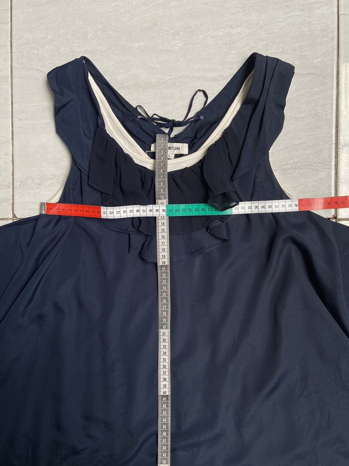 Helmut Lang HELMUT LANG Navy Midi Dress Size XXS / US 00 / IT 34 - 10 Thumbnail