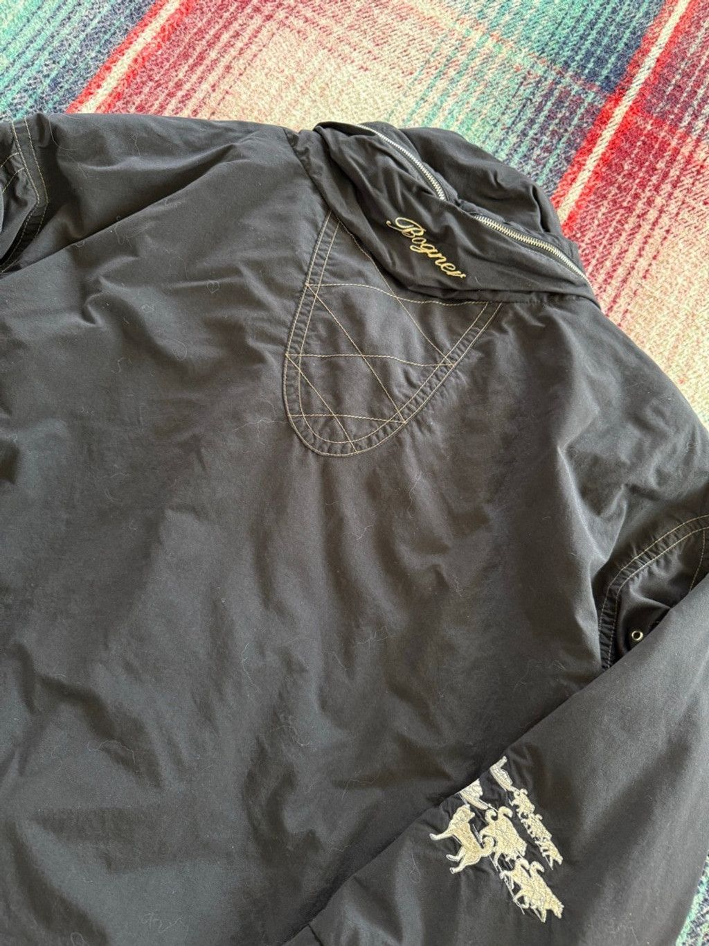 Bogner Vintage Bogner Black Sled Team Jacket L with Embroidery Size US L / EU 52-54 / 3 - 4 Thumbnail