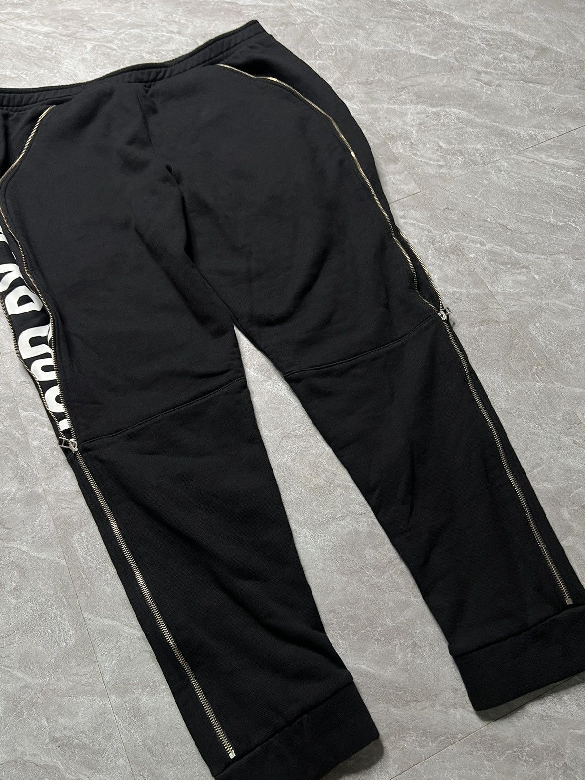 Hood By Air Double Sided Zip Logo Sweat Pants