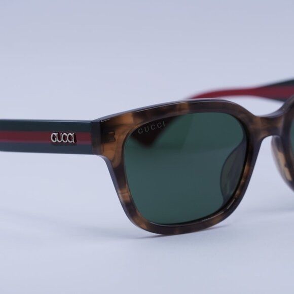 Gucci Gucci GG1872SK 003 Sunglasses Brown Havana/Green/Red Square Size ONE SIZE - 8 Thumbnail