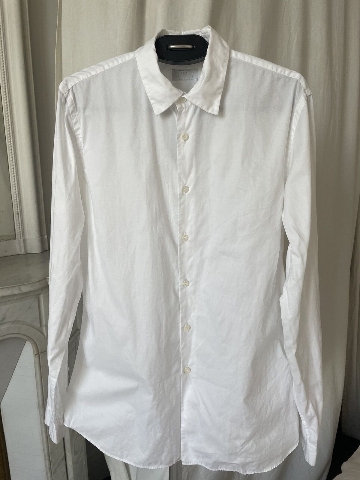 Prada Prada White Cotton Shirt. Size 41 Size US M / EU 48-50 / 2 - 1 Thumbnail