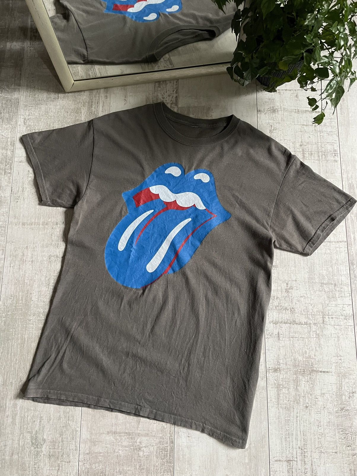 Band Tees × The Rolling Stones × Vintage The Rolling Stones Vintage T-Shirt Y2K Blue Logo RARE Size US M / EU 48-50 / 2 - 2 Thumbnail