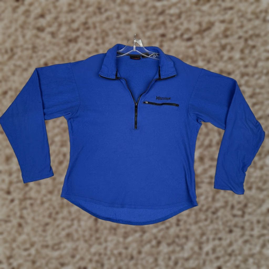 Marmot Marmot Womens Medium Blue Fleece Pullover 1/4 Zip Chest Pocket Outdoor Hiking Size M / US 6-8 / IT 42-44 - 1 Thumbnail