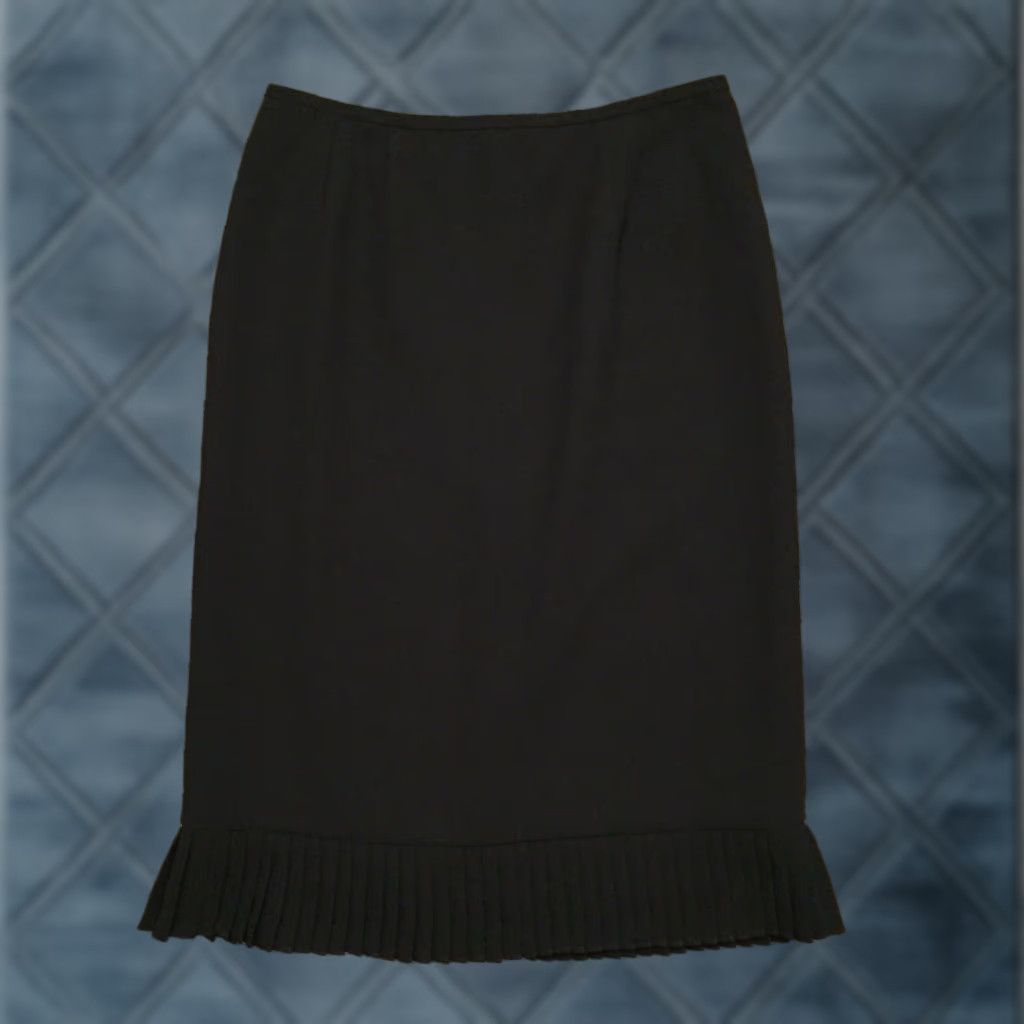 Vintage Jones Studio Skirt Women Pencil Midi Black Polyester Lined Size 6 Regular - Casual Party/Cocktail Size 28" / US 6 / IT 42 - 1 Thumbnail