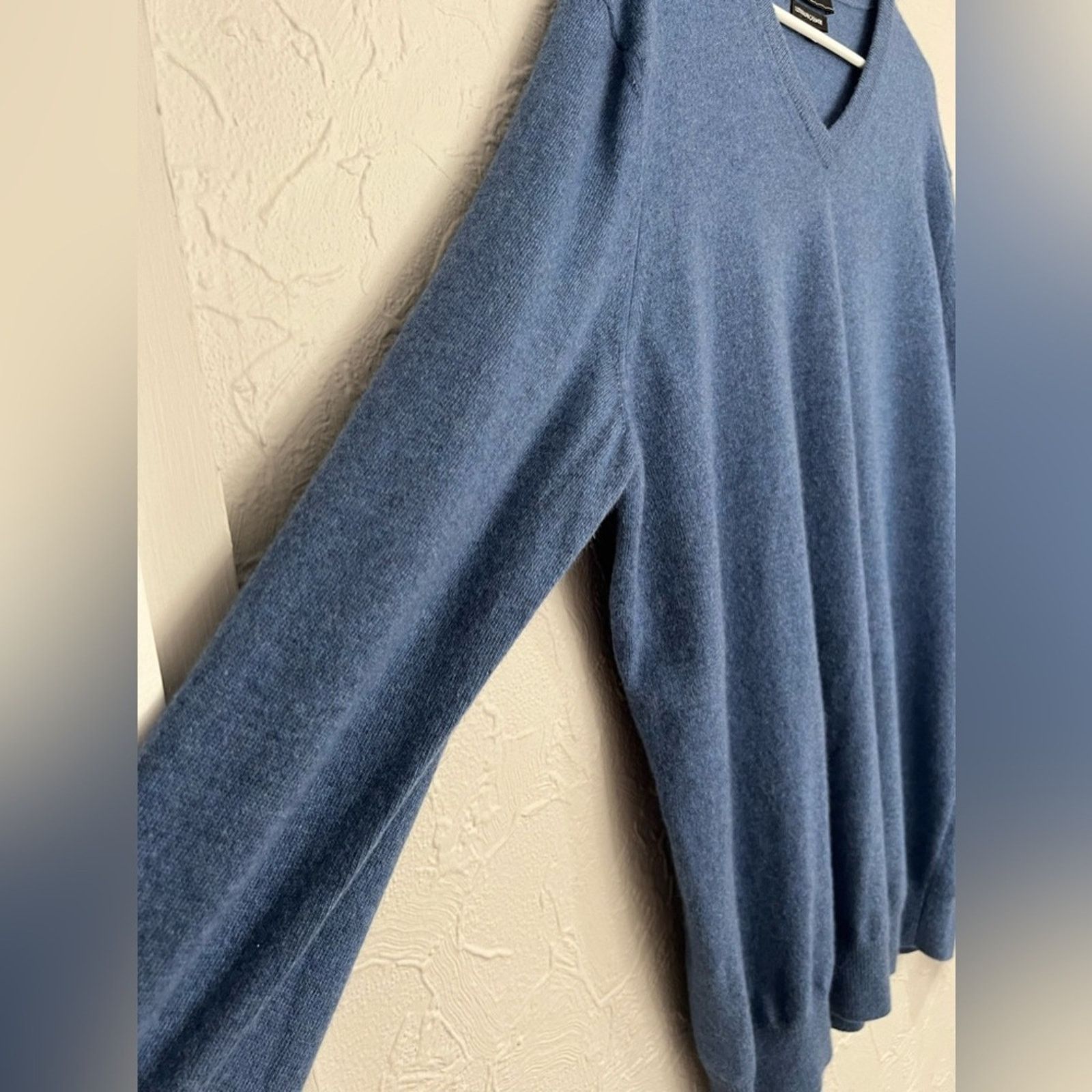 Enzo Mantovani Mantovani Studio Italian Cashmere Sweater Blue Made in Italy Size US XXL / EU 58 / 5 - 4 Thumbnail
