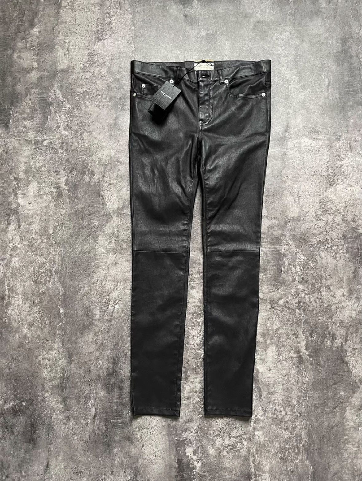 Saint Laurent Paris SAINT LAURENT LEATHER PANTS Size 30" / US 8 / IT 44 - 1 Thumbnail