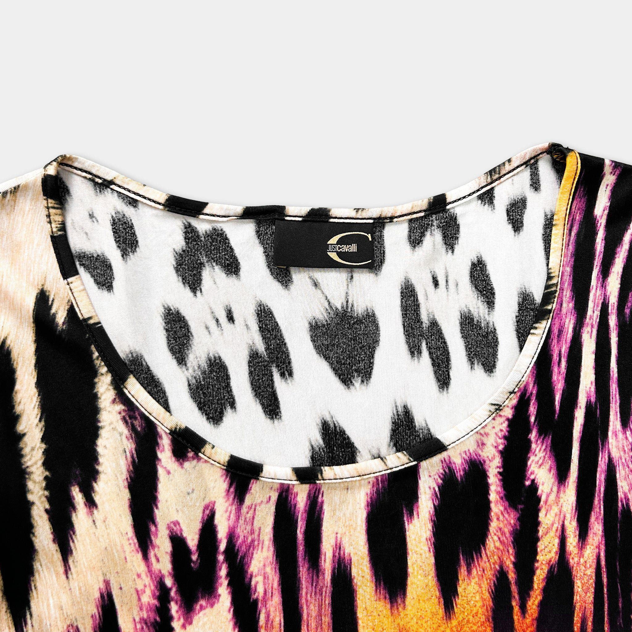 Other Cavalli 2000's Tiger Rainbow Graphic Top Size S / US 4 / IT 40 - 3 Thumbnail