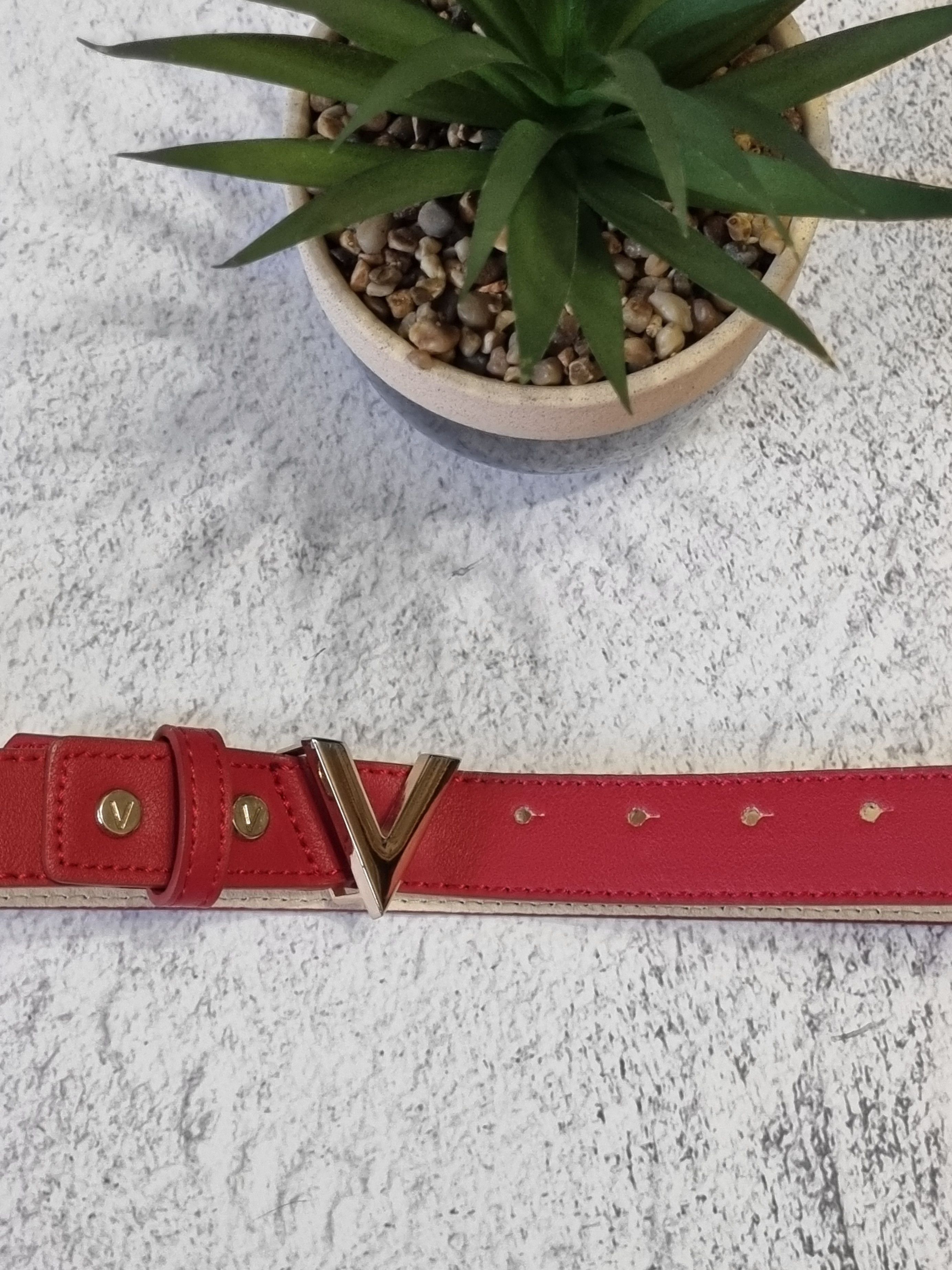 Valentino Mario Valentino Woman Big Logo Genuine Leather Belt Size ONE SIZE - 4 Thumbnail