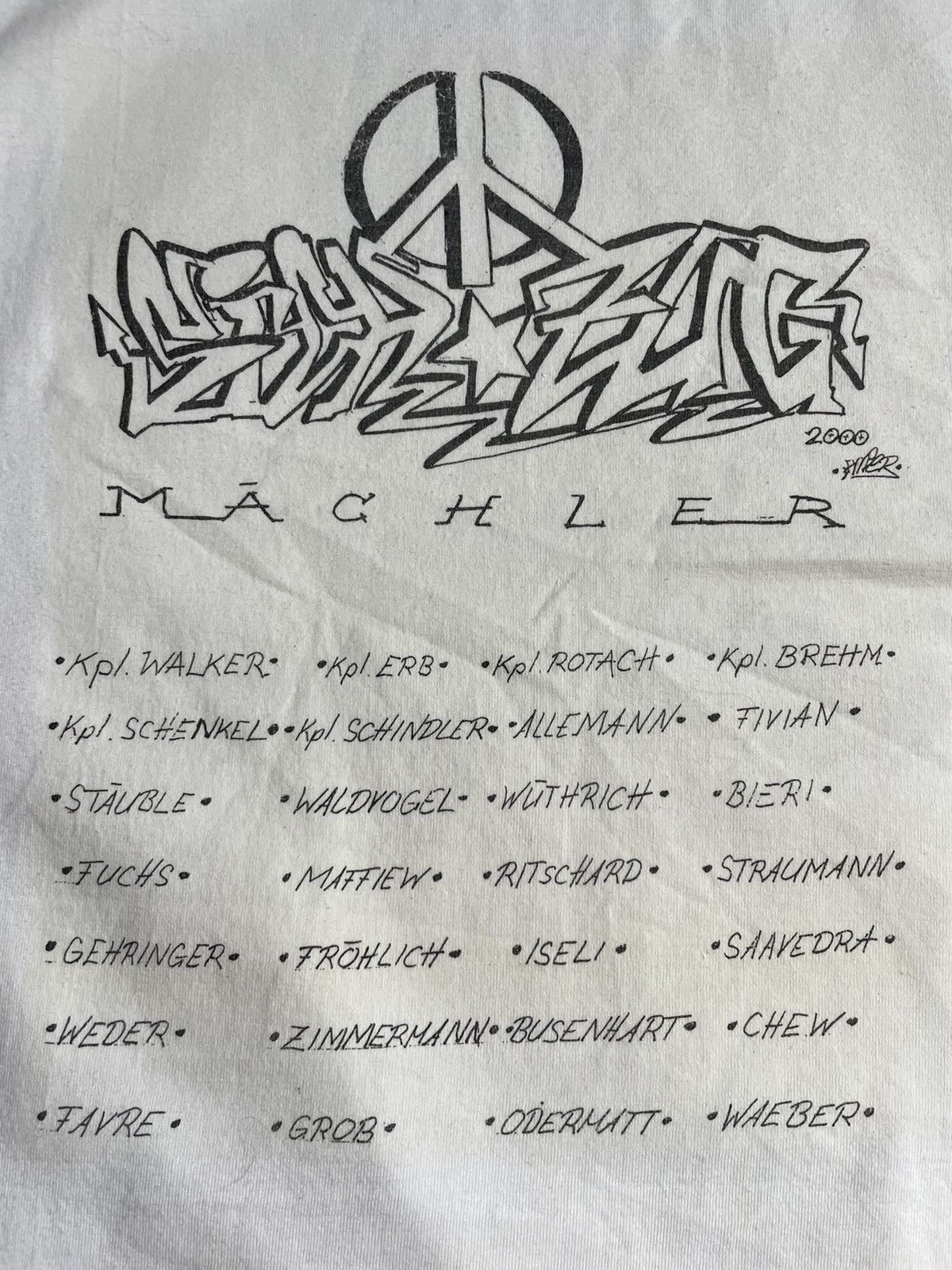 Vintage Vintage Machler 00’s Graffiti Art Germany T-Shirt RARE Size US L / EU 52-54 / 3 - 7 Thumbnail
