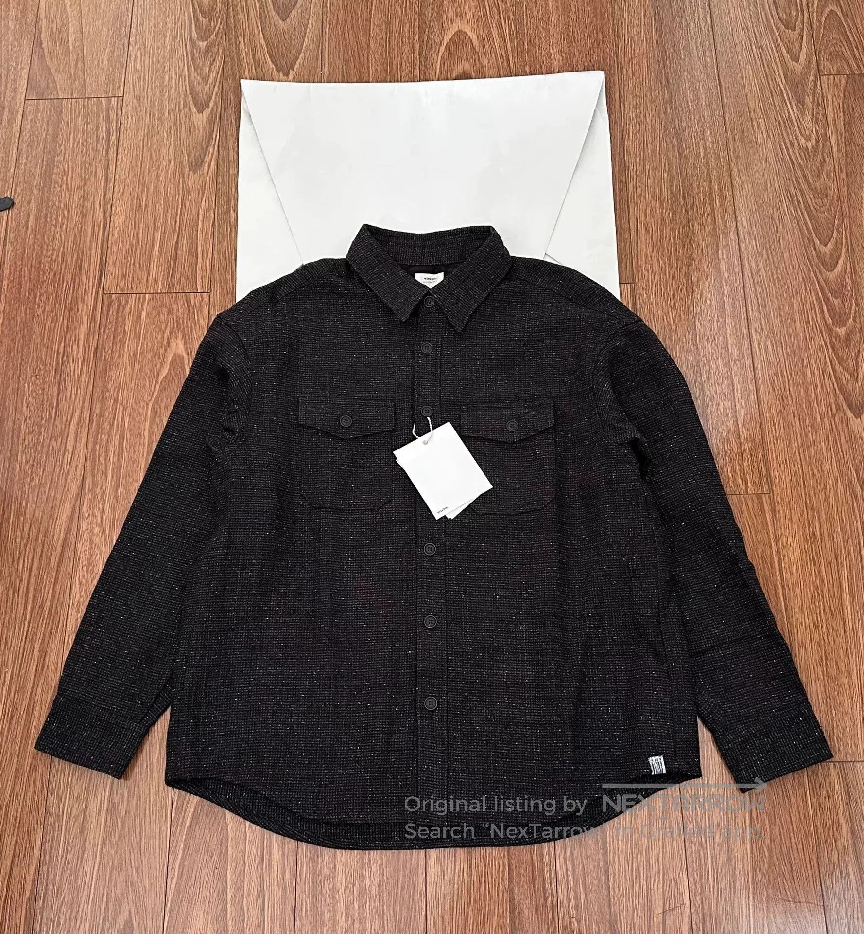 visvim lumber long sleeve tweed shirt.