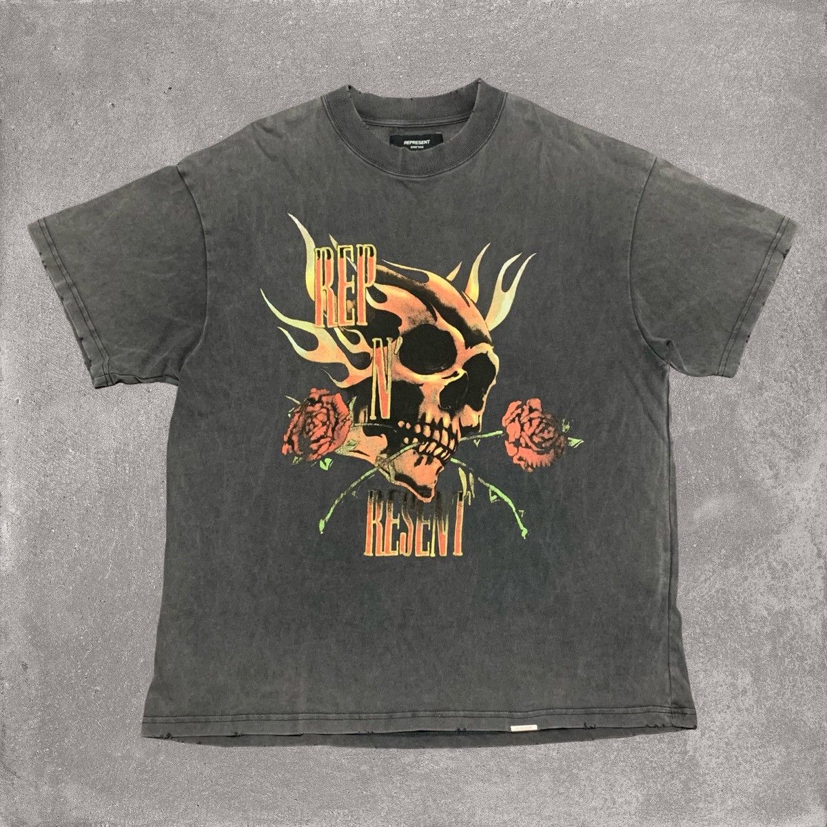 Represent Medium Rep N Resent Vintage Grey Tee
