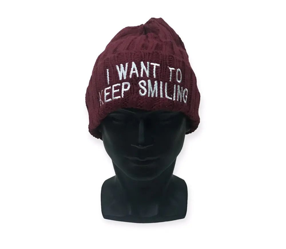 Japanese Brand Back Number Knit Beanie Hat