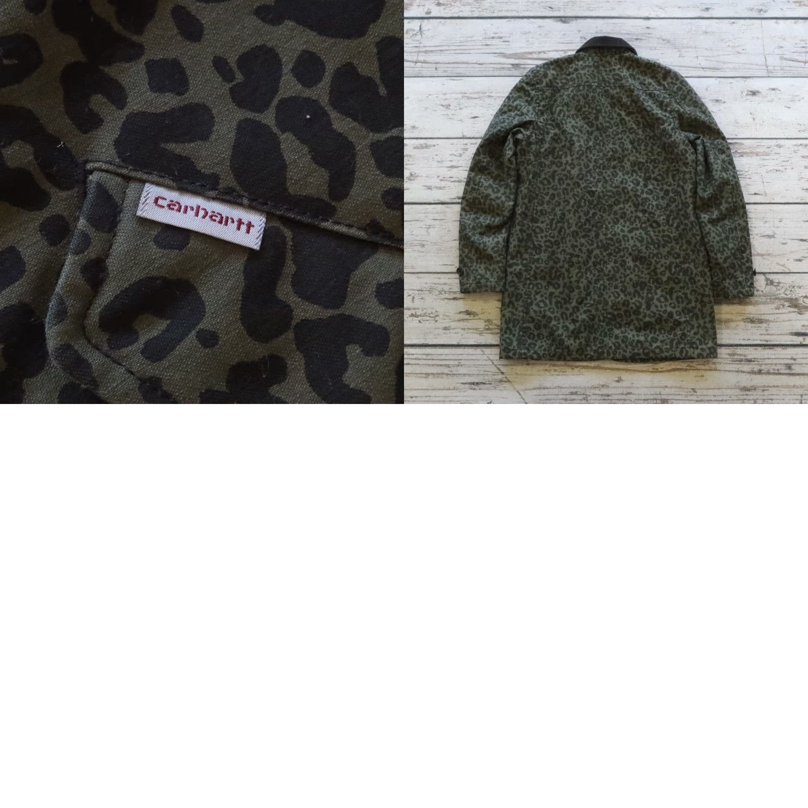 Carhartt Carhartt Work In Progress Cheeta Print Trench Coat Size S Men Jacket Green 90s Party Size US S / EU 44-46 / 1 - 10 Thumbnail