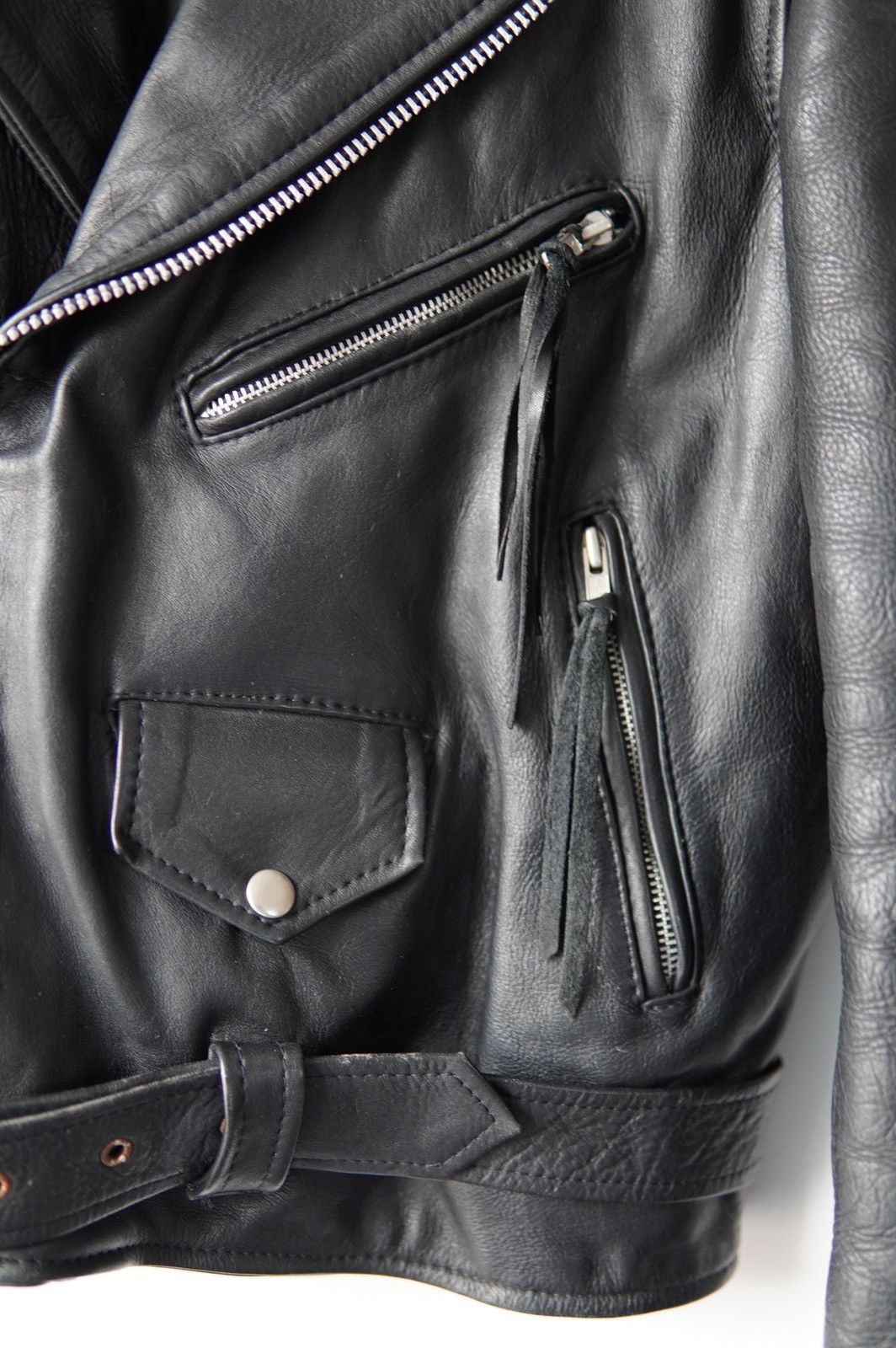 Schott Vintage Leather Biker Jacket Size US L / EU 52-54 / 3 - 8 Thumbnail