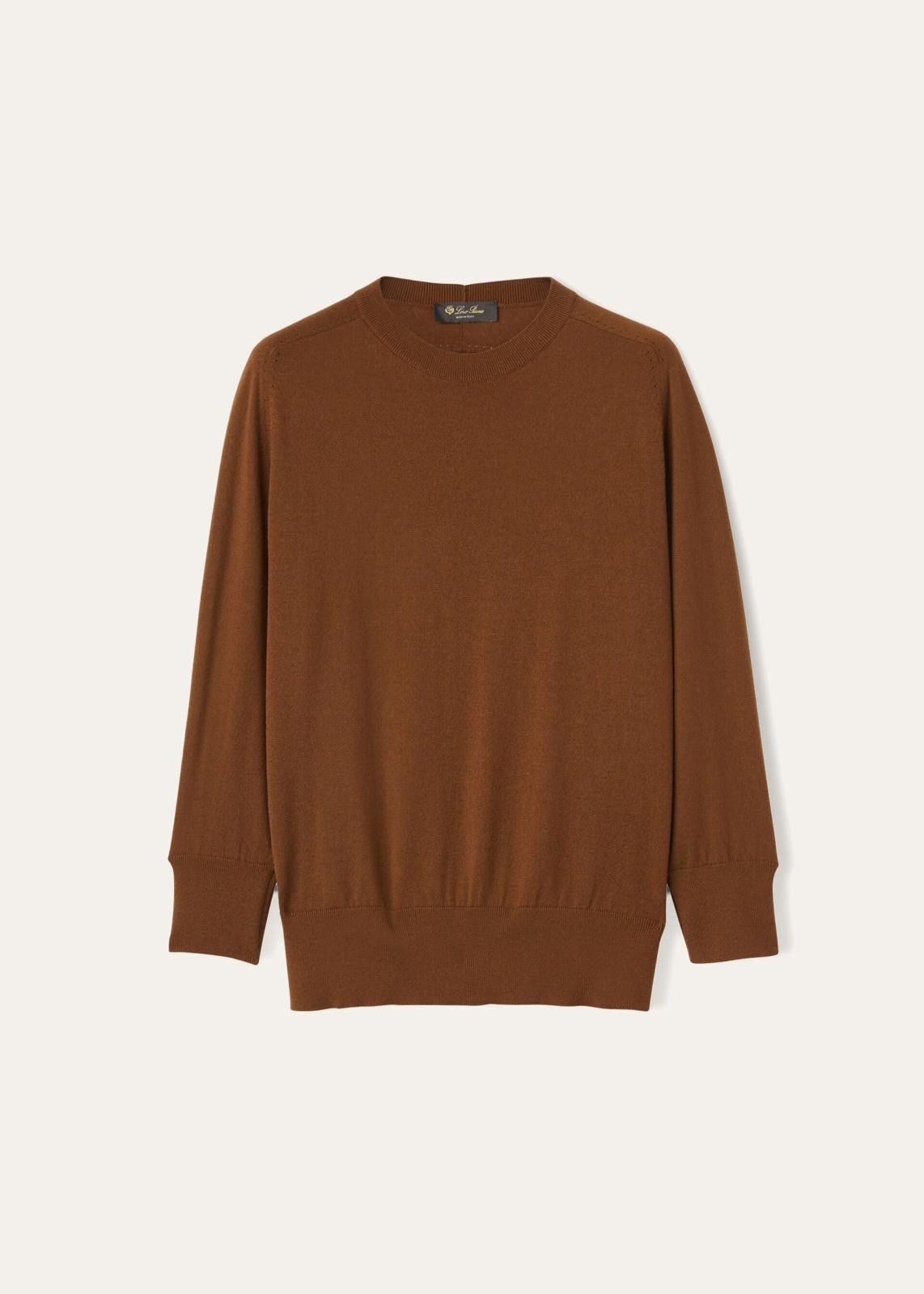 Loro Piana o1srvl11e0824 Piuma Crewneck Sweater in Brown Size XS / US 0-2 / IT 36-38 - 1 Preview