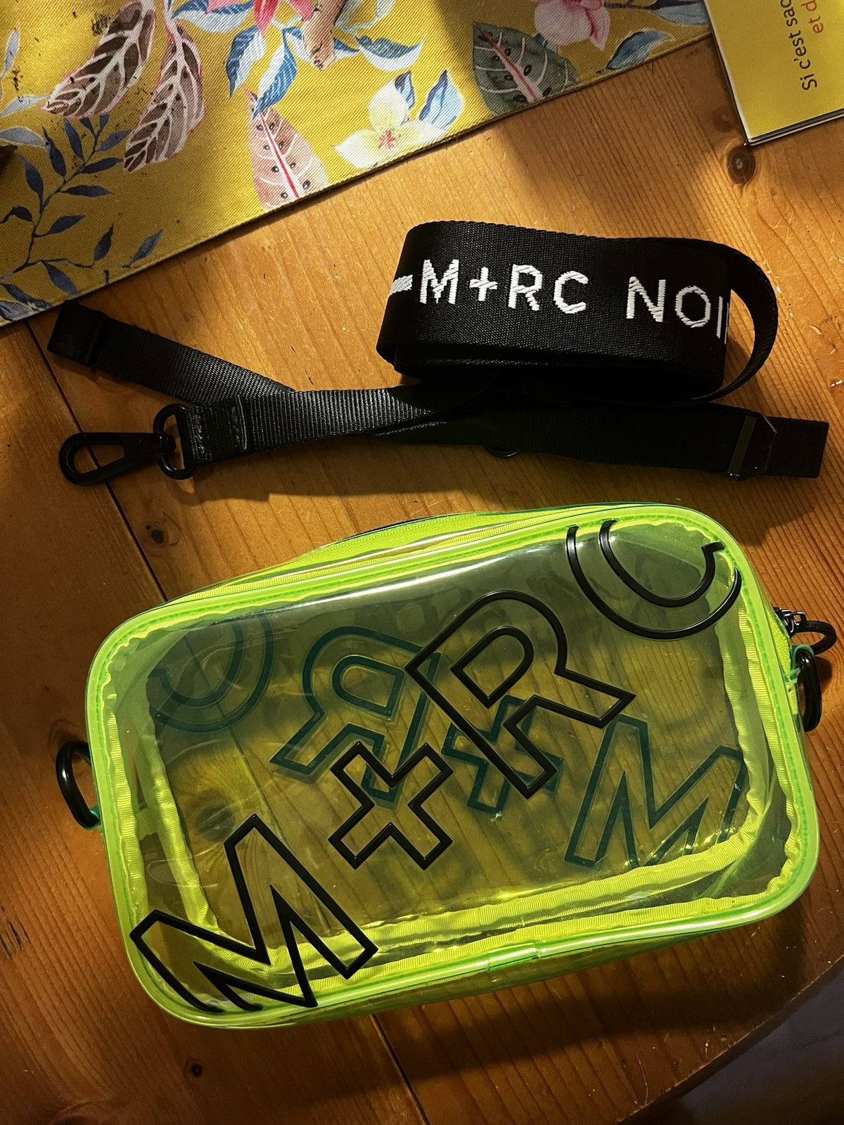 M+Rc Noir M+RC Noir Transparent PVC Crossbody Bag (Neon Green) Size ONE SIZE - 1 Thumbnail