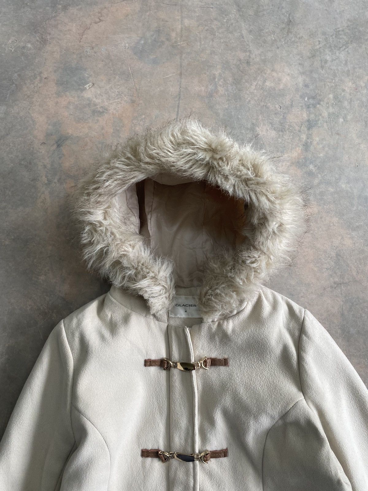 Japanese Brand × Vintage GLACIER FUR HAIRY PUNK GRUNGE LGB BUCKLE JACKET WINTER Size M / US 6-8 / IT 42-44 - 7 Thumbnail