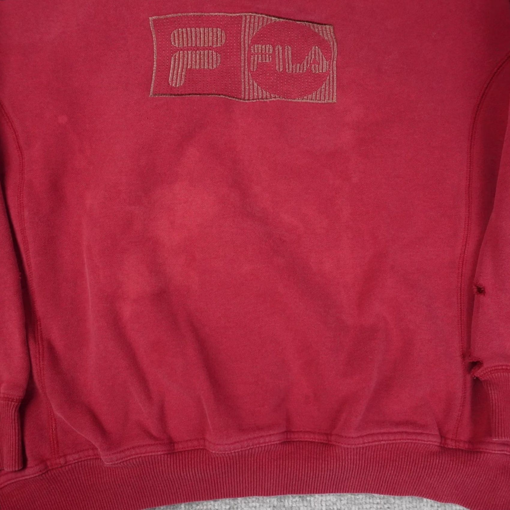 Fila VINTAGE FILA Logo Spellout Mens Large Red Long Sleeve Pullover Sweatshirt Size US L / EU 52-54 / 3 - 7 Thumbnail