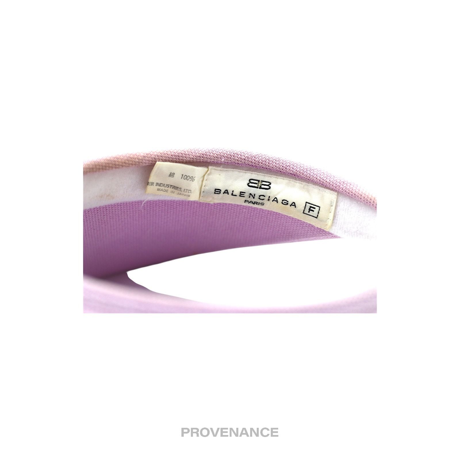 Balenciaga 🔴 Balenciaga Logo Embroidered Visor - Lavender Geometric Size ONE SIZE - 10 Thumbnail