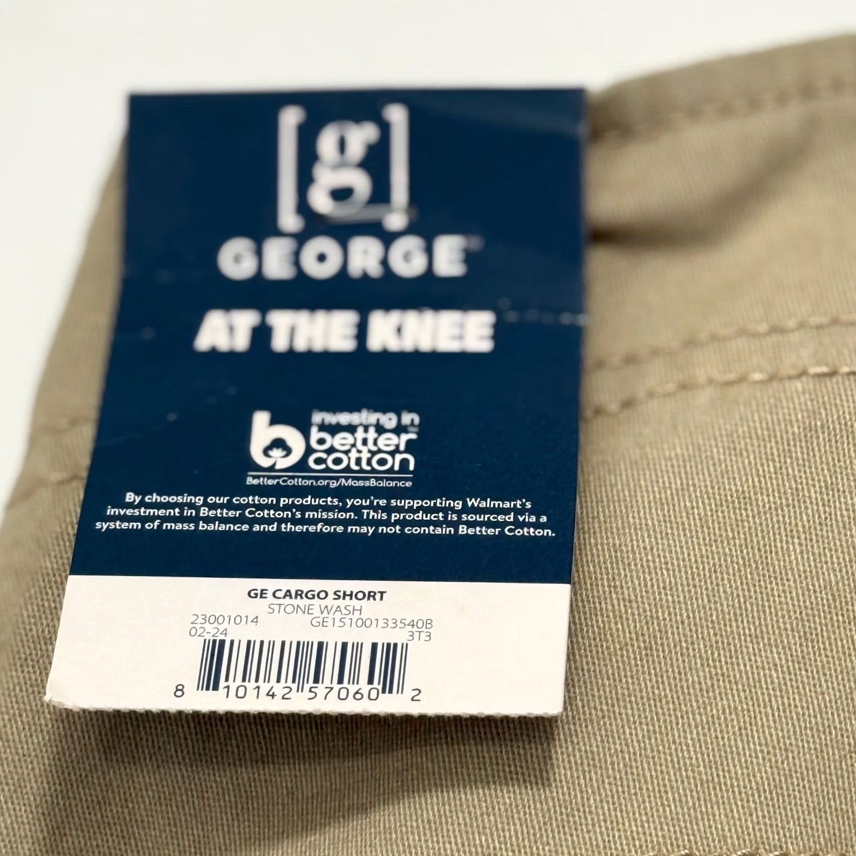 George George Cargo Shorts Tan Stretch Twill Utility Gorpcore HIking Men 46 Big & Tall 12in Inseam Beige Stone Wash 6-Pocket Casual Workwear Shorts Mens Size US 30 / EU 46 - 3 Thumbnail