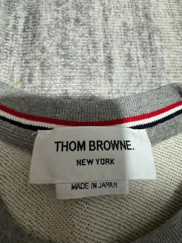 Thom Browne Thom Browne Gray Cotton Embroidered Sweatshirt . Size US M / EU 48-50 / 2 - 3 Thumbnail