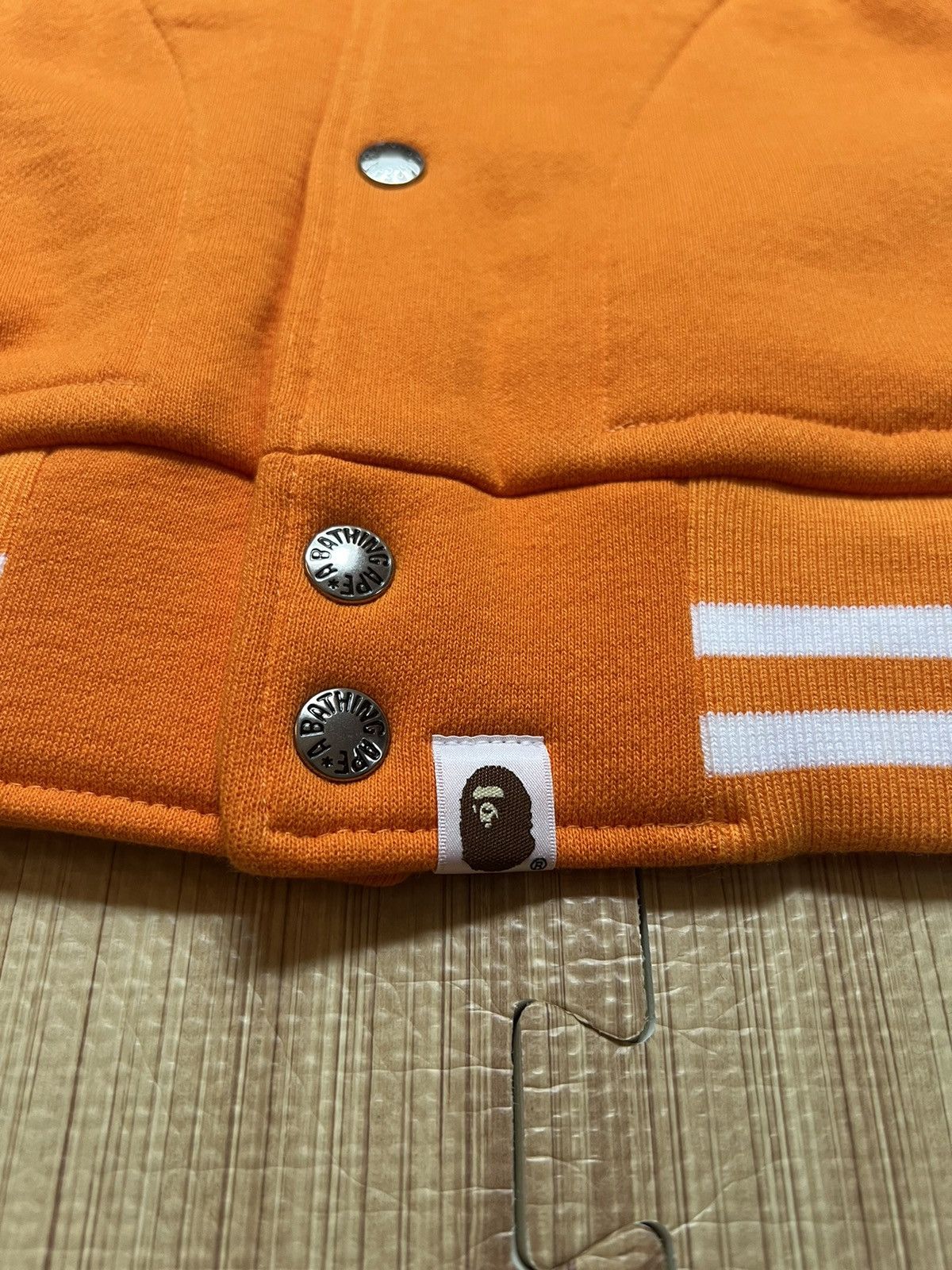 Bape NWT 2010 exclusive Tiger shark varsity hoodie orange Bape Size US M / EU 48-50 / 2 - 5 Thumbnail