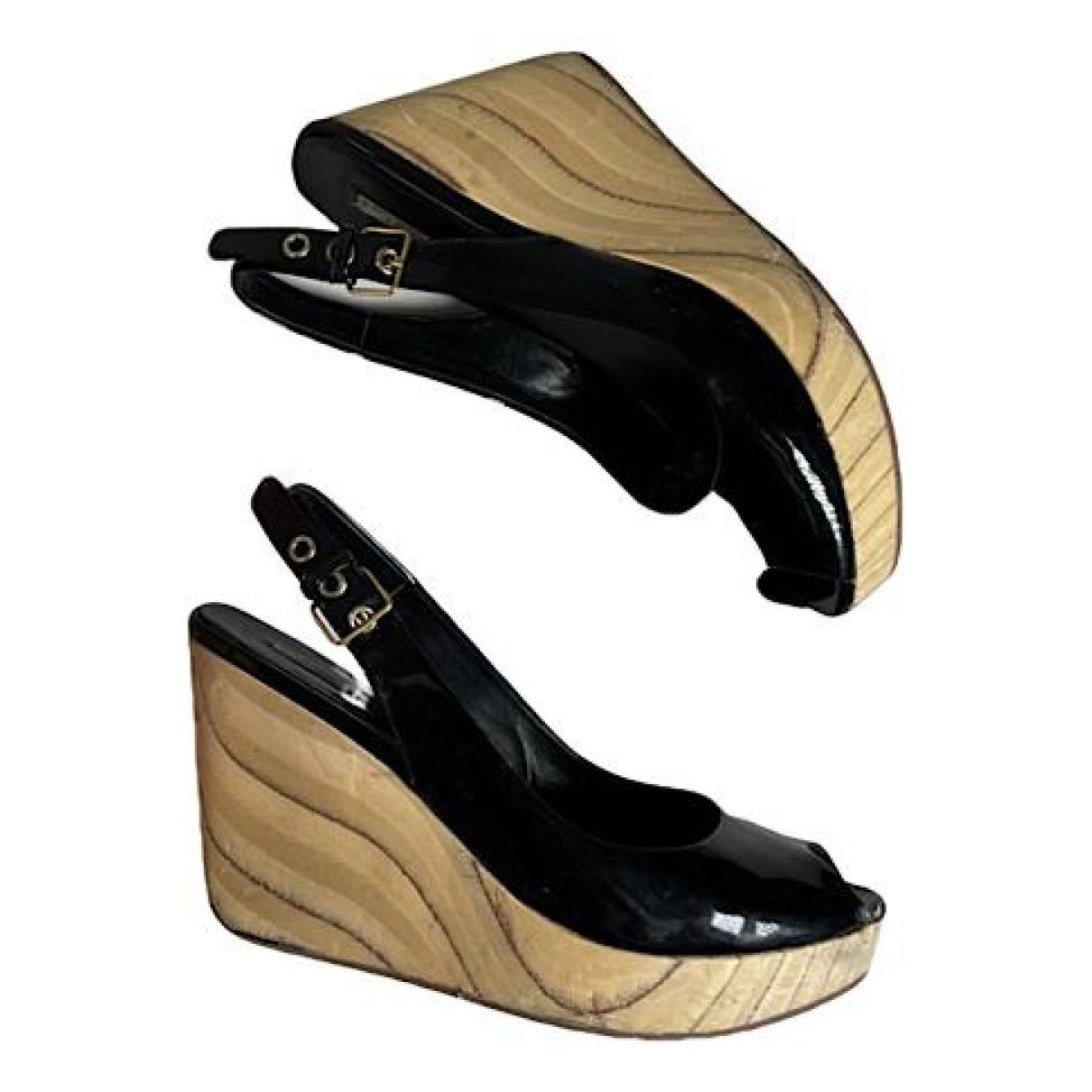 Miu Miu Black Patent Leather Heel Size US 6 / IT 36 - 1 Thumbnail