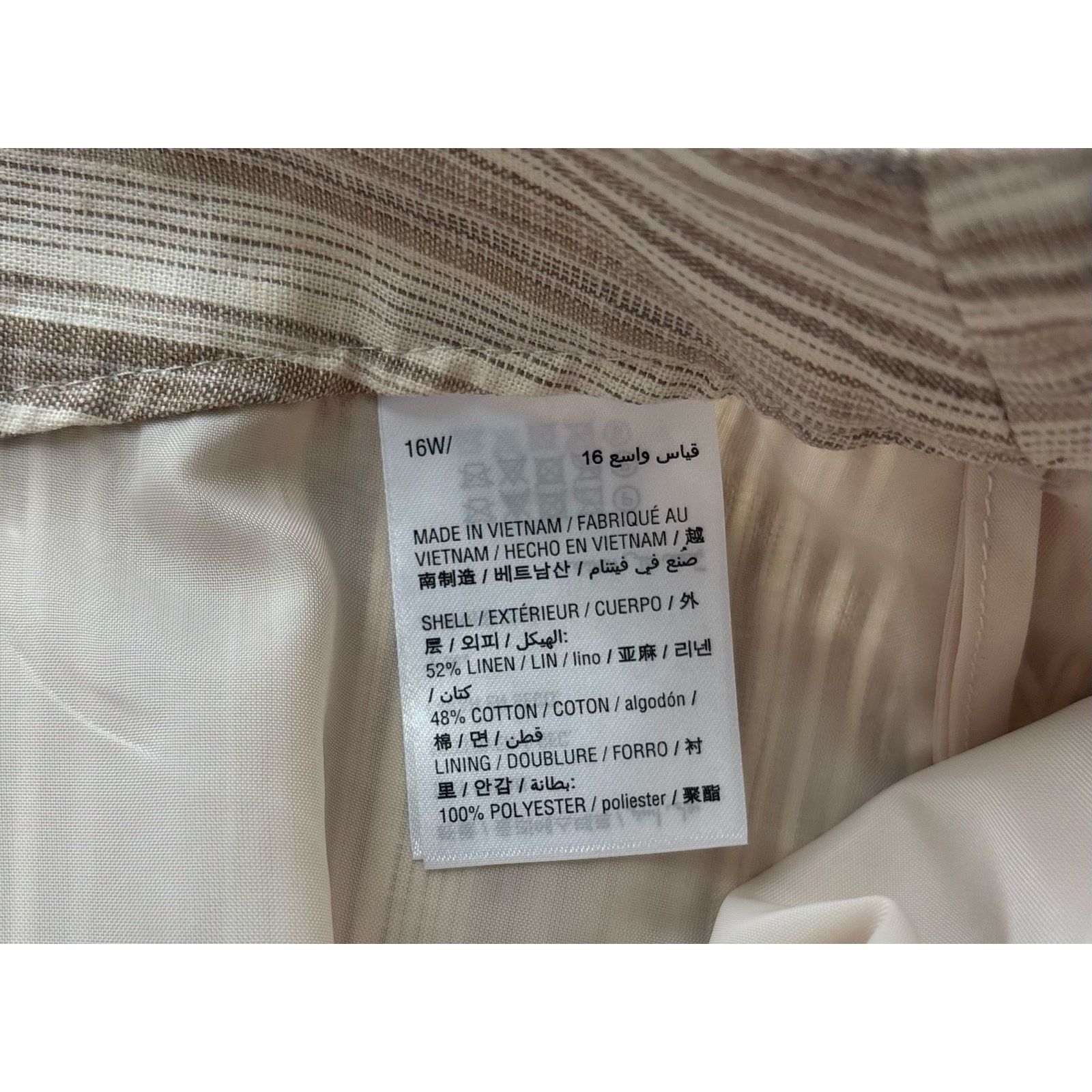Comune Bar III Daydream Striped Linen Blend Belted Midi Skirt 16W Size 38" / US 16 / IT 52 - 7 Thumbnail