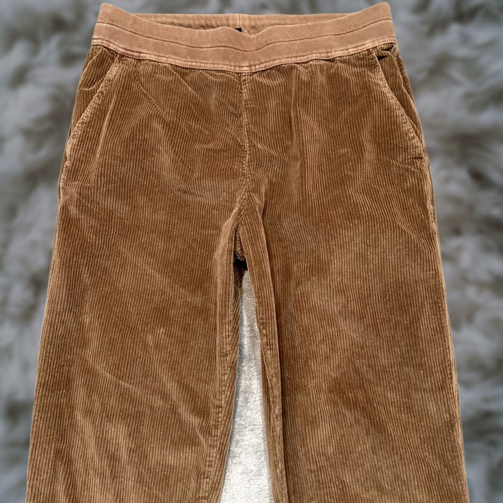 James Perse James Perse Pants Mens S Brown Corduroy Pull On Stretch Casual Preppy Chino Tapered Inseam 27 Pocket Regular Rise Mid Fabric Corduroy Size US 29 - 1 Thumbnail