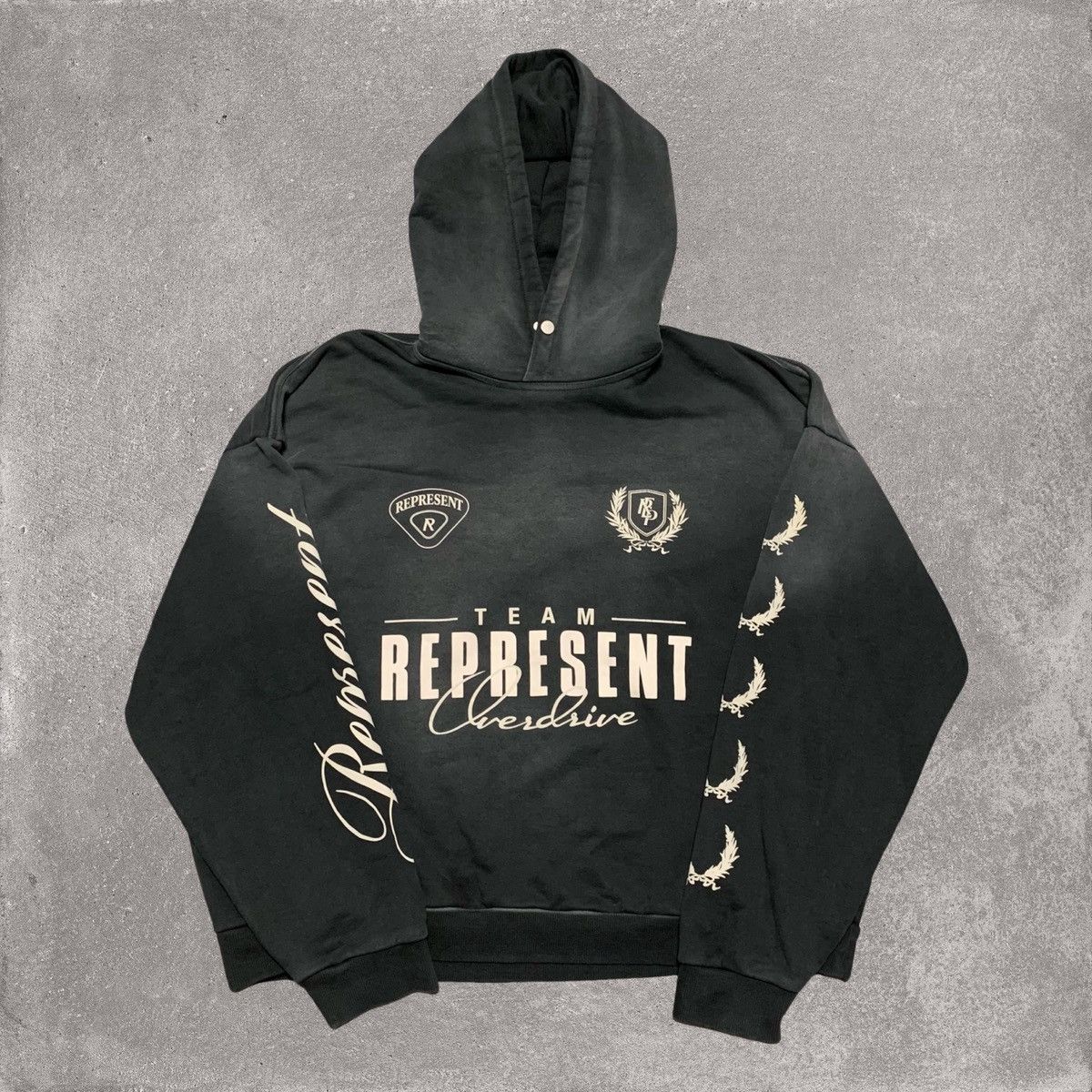 Represent Clo. Represent Small World Championship Stained Black Hoodie Size US S / EU 44-46 / 1 - 1 Thumbnail