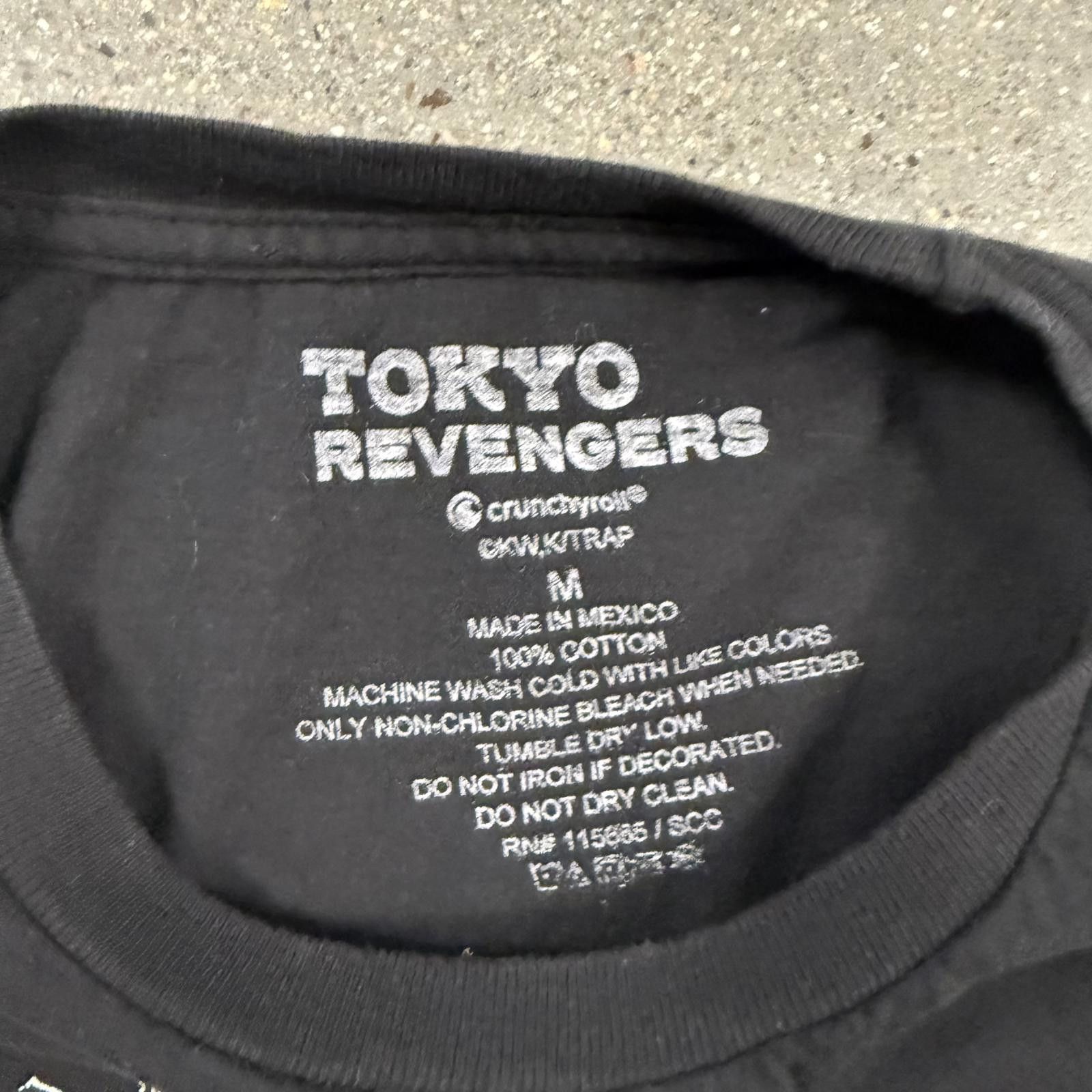 Designer Crunchyroll Tokyo Revengers Anime Graphic T-Shirt Black - M Size US L / EU 52-54 / 3 - 3 Thumbnail
