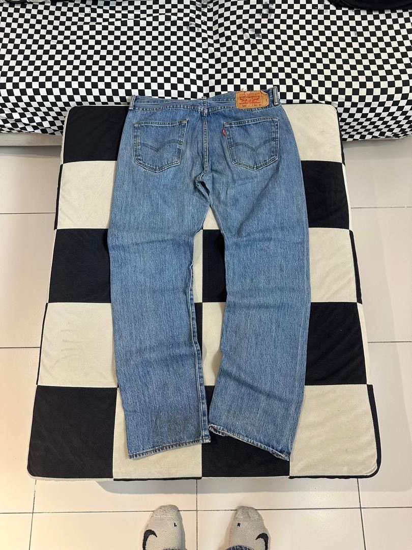 Levi's × Nike LEVIS 501 CUSTOM NIKE JUST DO IT Size US 34 / EU 50 - 5 Thumbnail