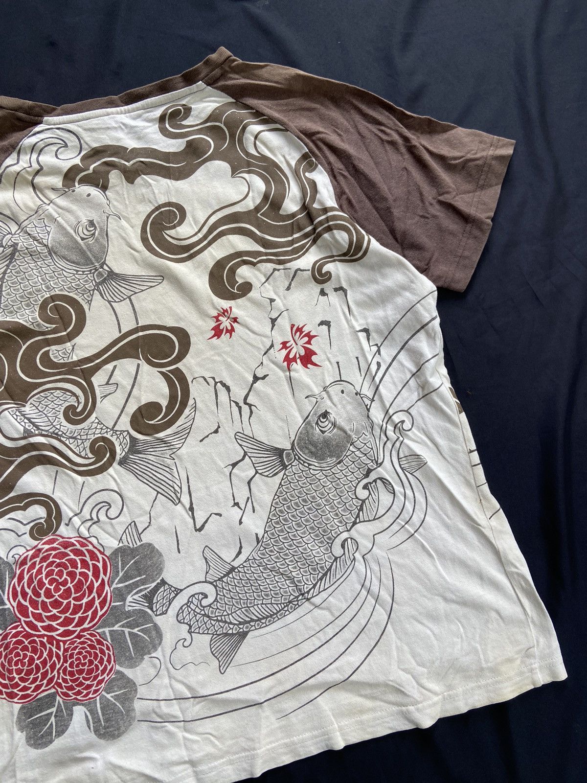 Japanese Brand SPACE OPERA SUN FADED FISH JAPANESE TEE Size US L / EU 52-54 / 3 - 11 Thumbnail